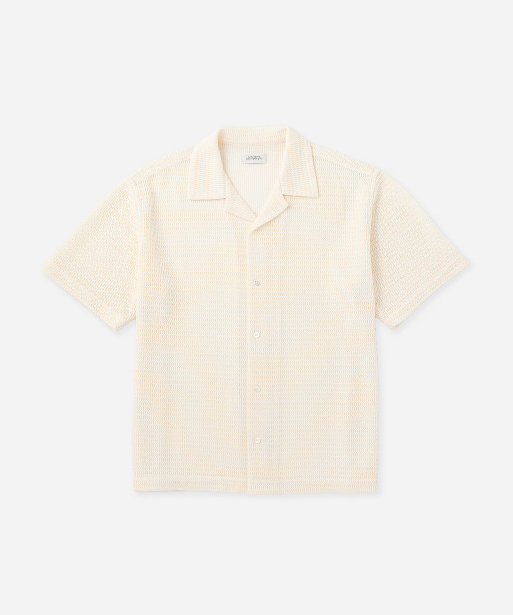 Saturdays NYC Canty Lace Shirt in Off White