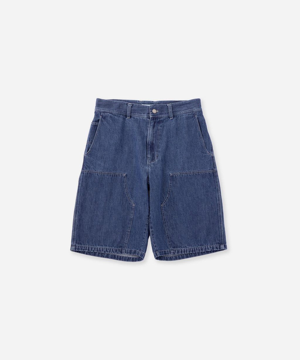 Saturdays NYC Morris Double Knee Short in Navy