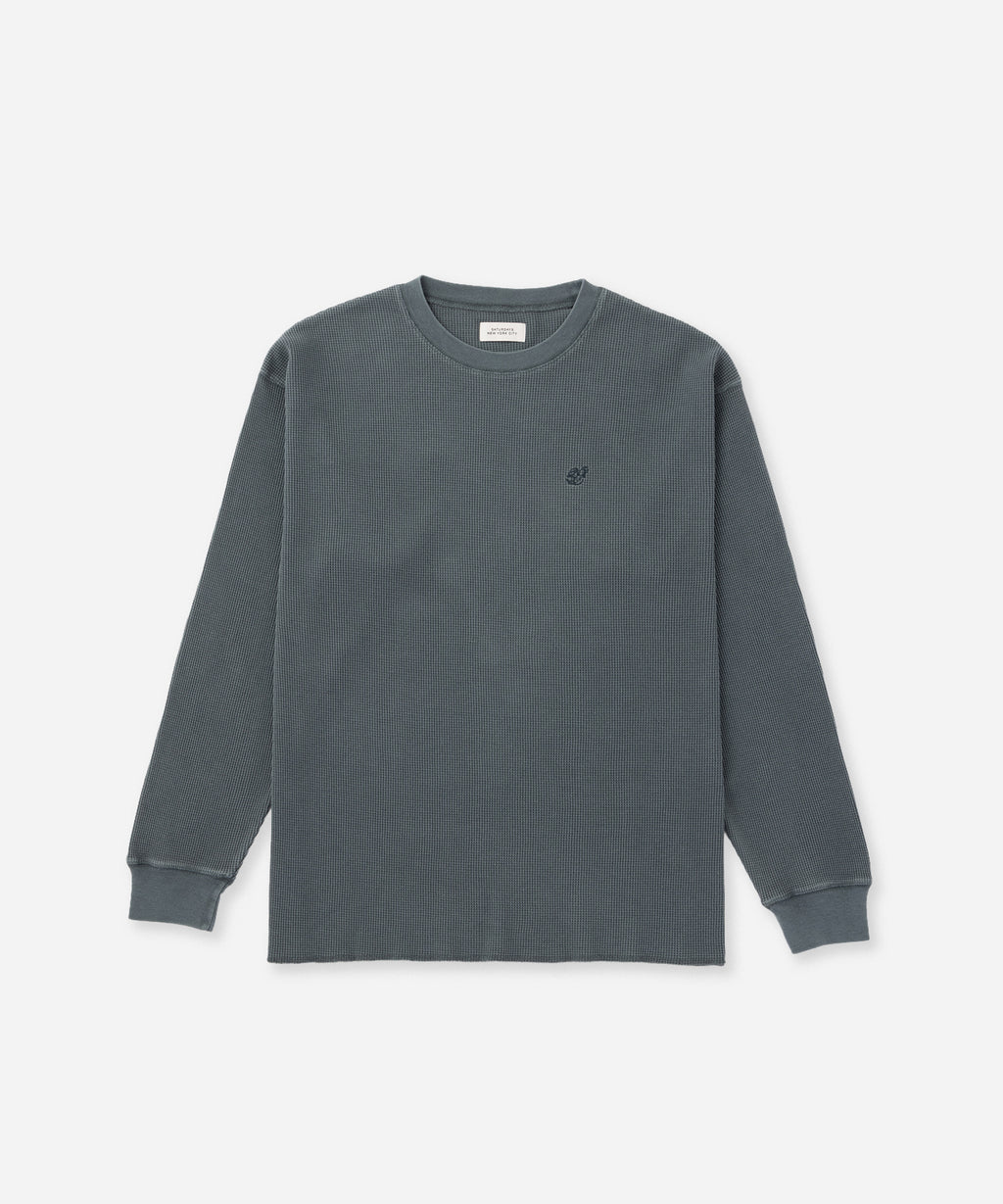 Saturdays NYC SNYC Pigment Waffle Top in Green