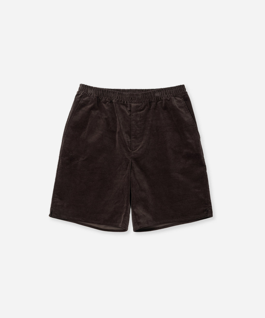 Saturdays NYC Avalon Corduroy Beach Short in Dark Brown