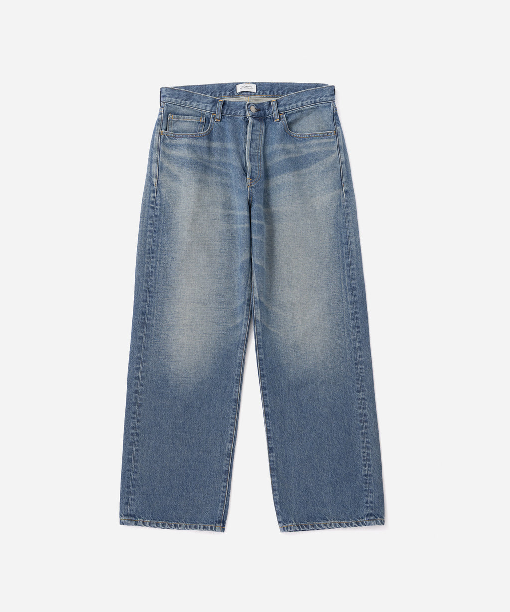 Saturdays NYC Tobias Straight Washed Denim Pant in Blue