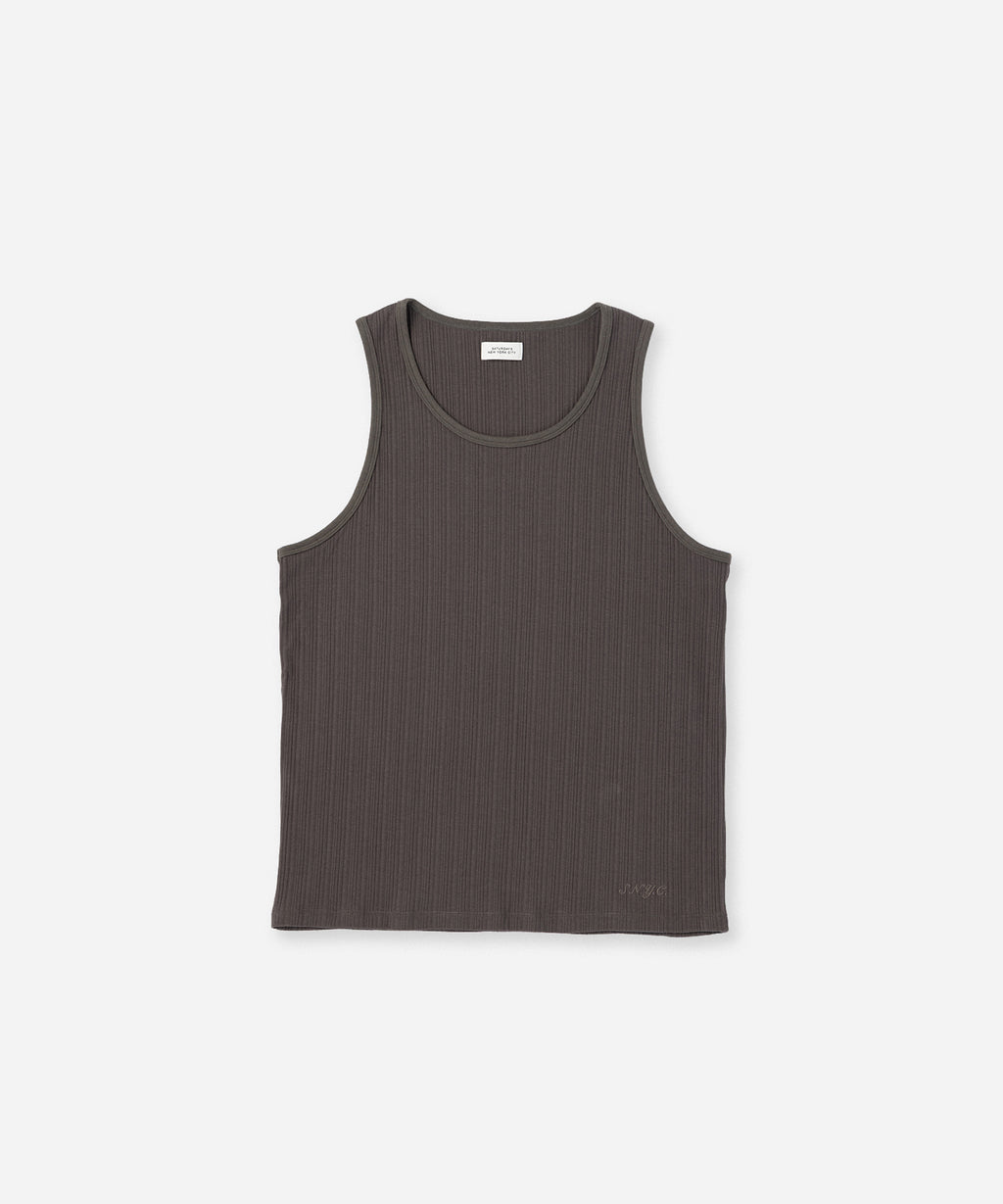 Saturdays NYC Venice Rib Tank in Charcoal