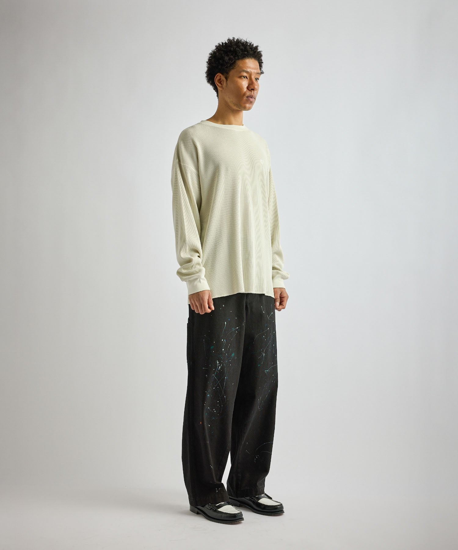 Saturdays NYC SNYC Pigment Waffle Top in Ivory
