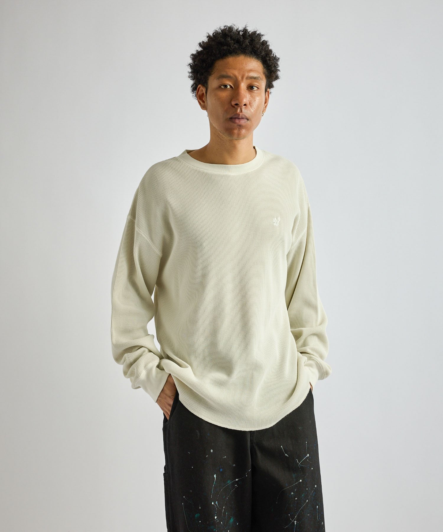 Saturdays NYC SNYC Pigment Waffle Top in Ivory