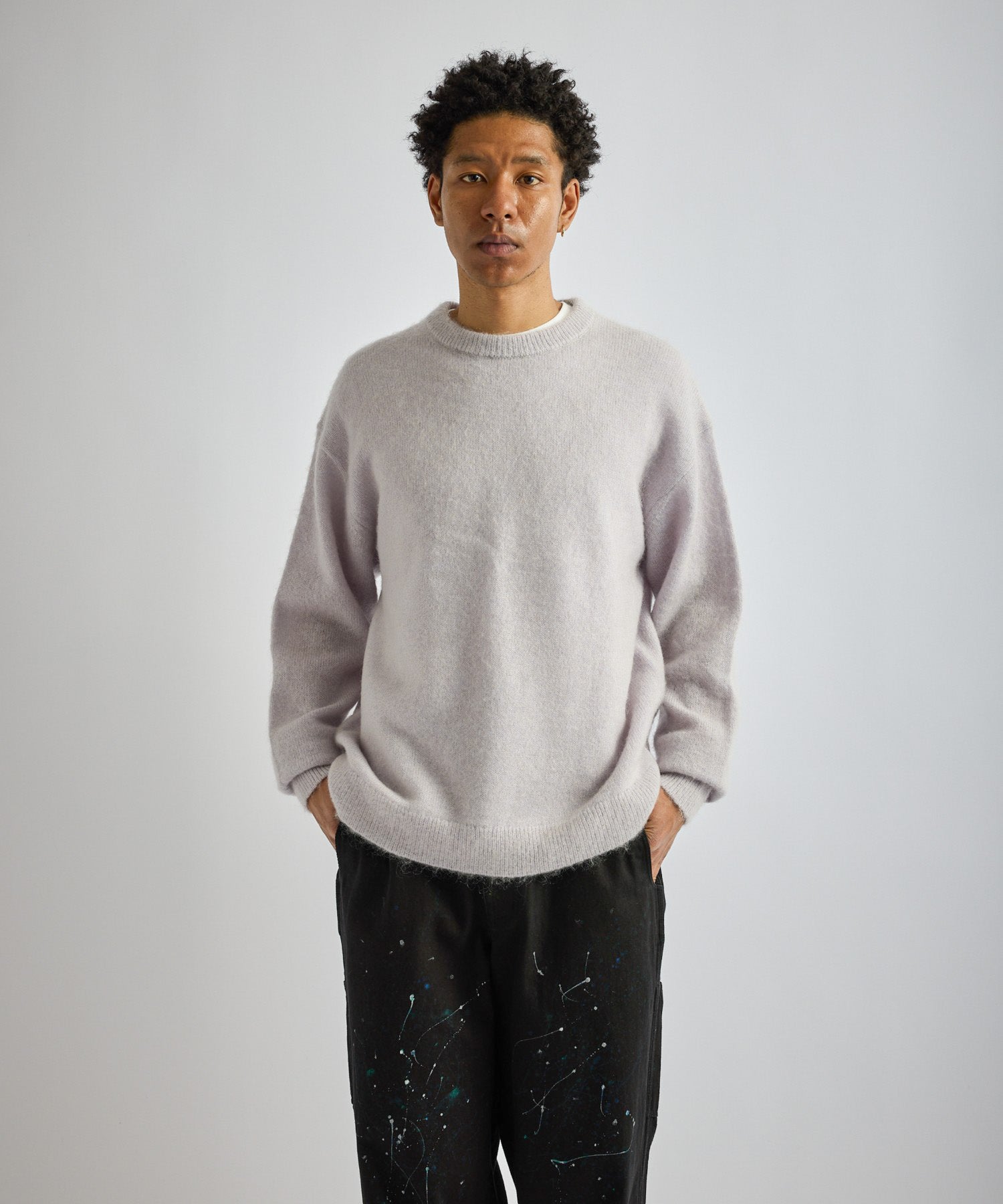 Saturdays NYC Greg Shaggy Knit in Lavender