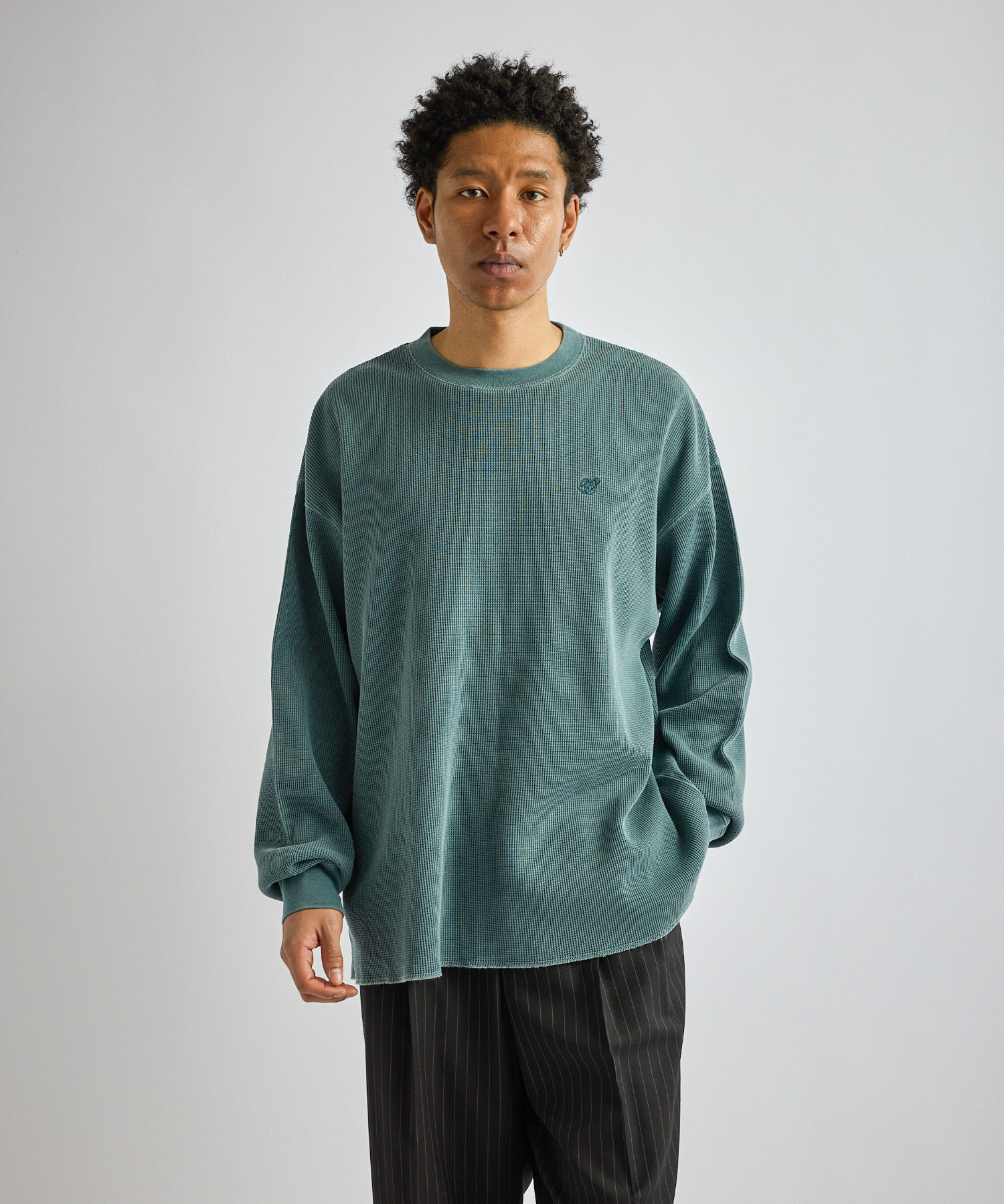 Saturdays NYC SNYC Pigment Waffle Top in Green