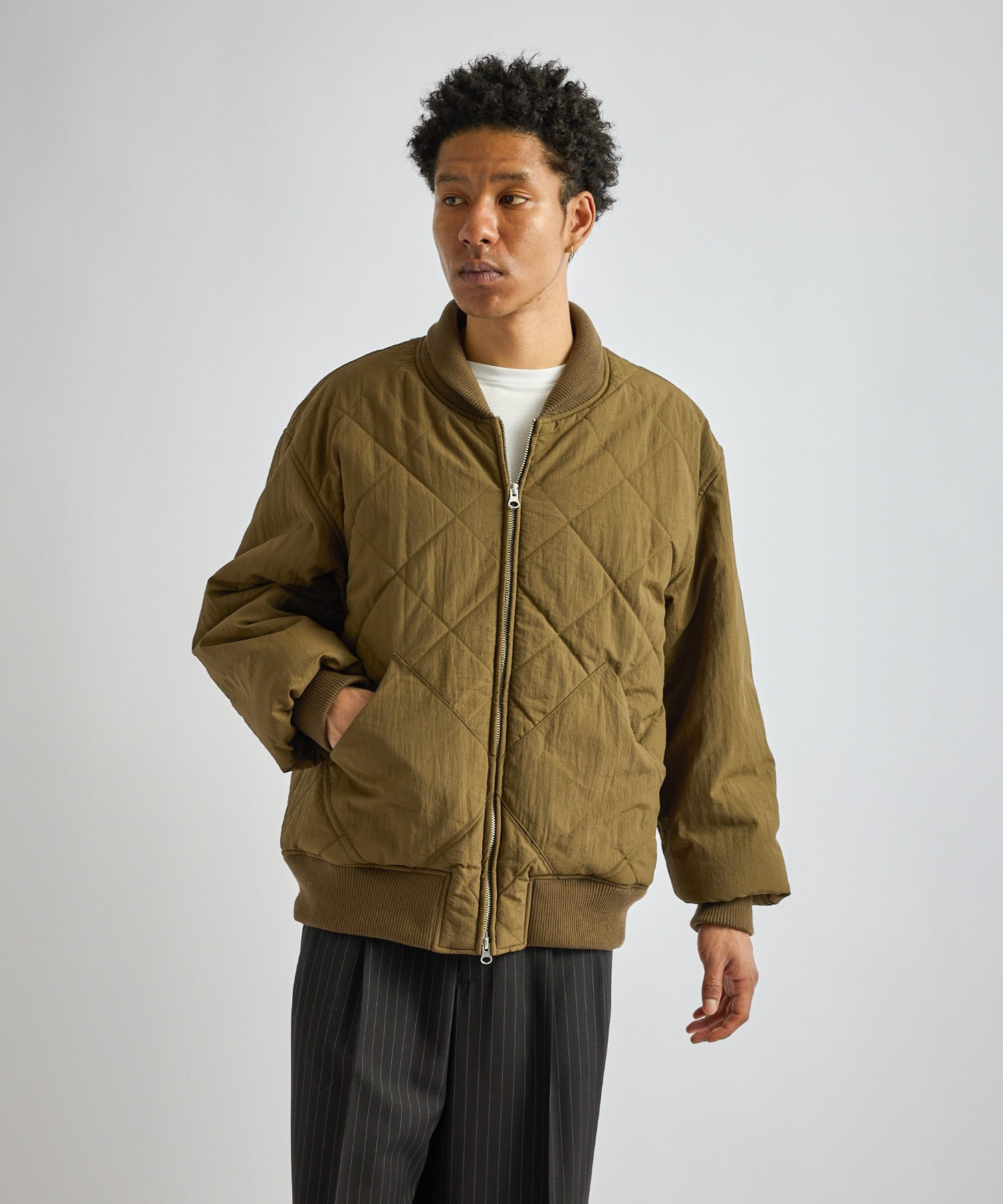 Saturdays NYC Haymarket Quilted Jacket in Olive