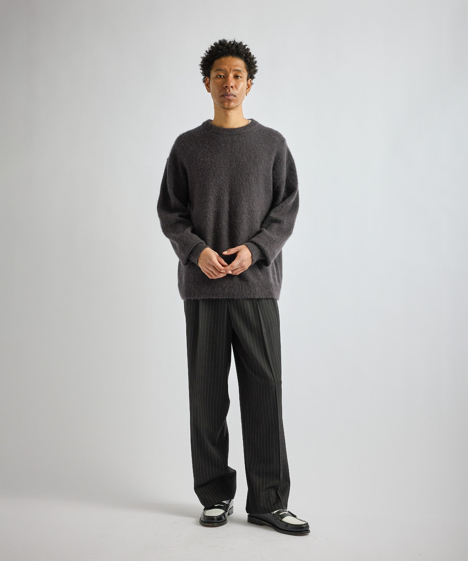 Saturdays NYC Greg Shaggy Knit in Gray