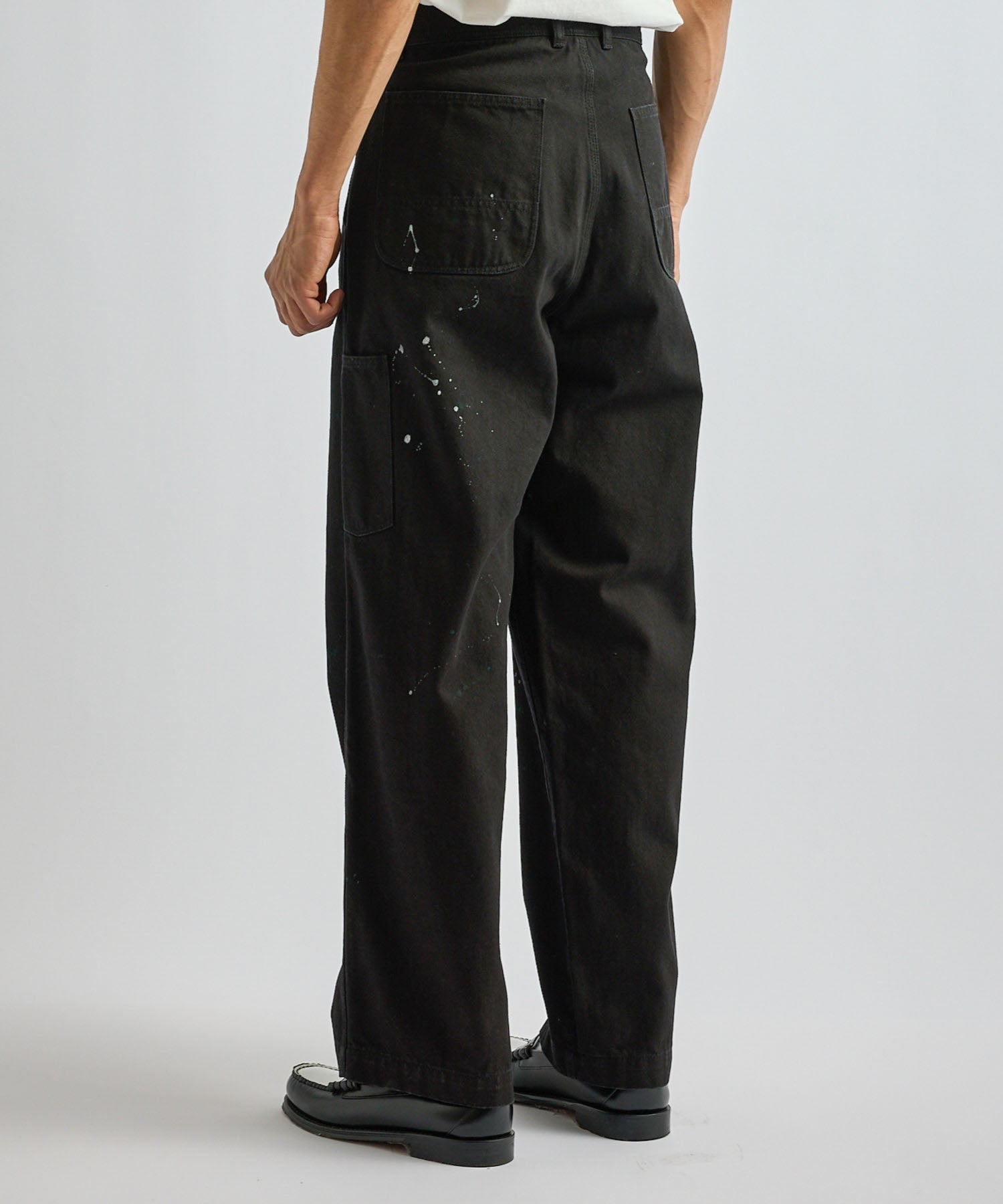 Saturdays NYC Morris Wide Leg Painter Pant in Black