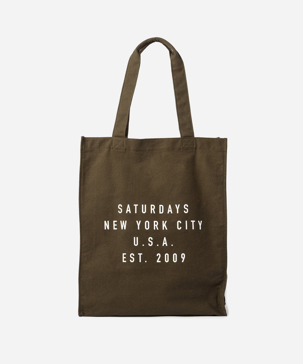 Saturdays NYC Established USA Tote Bag in Olive