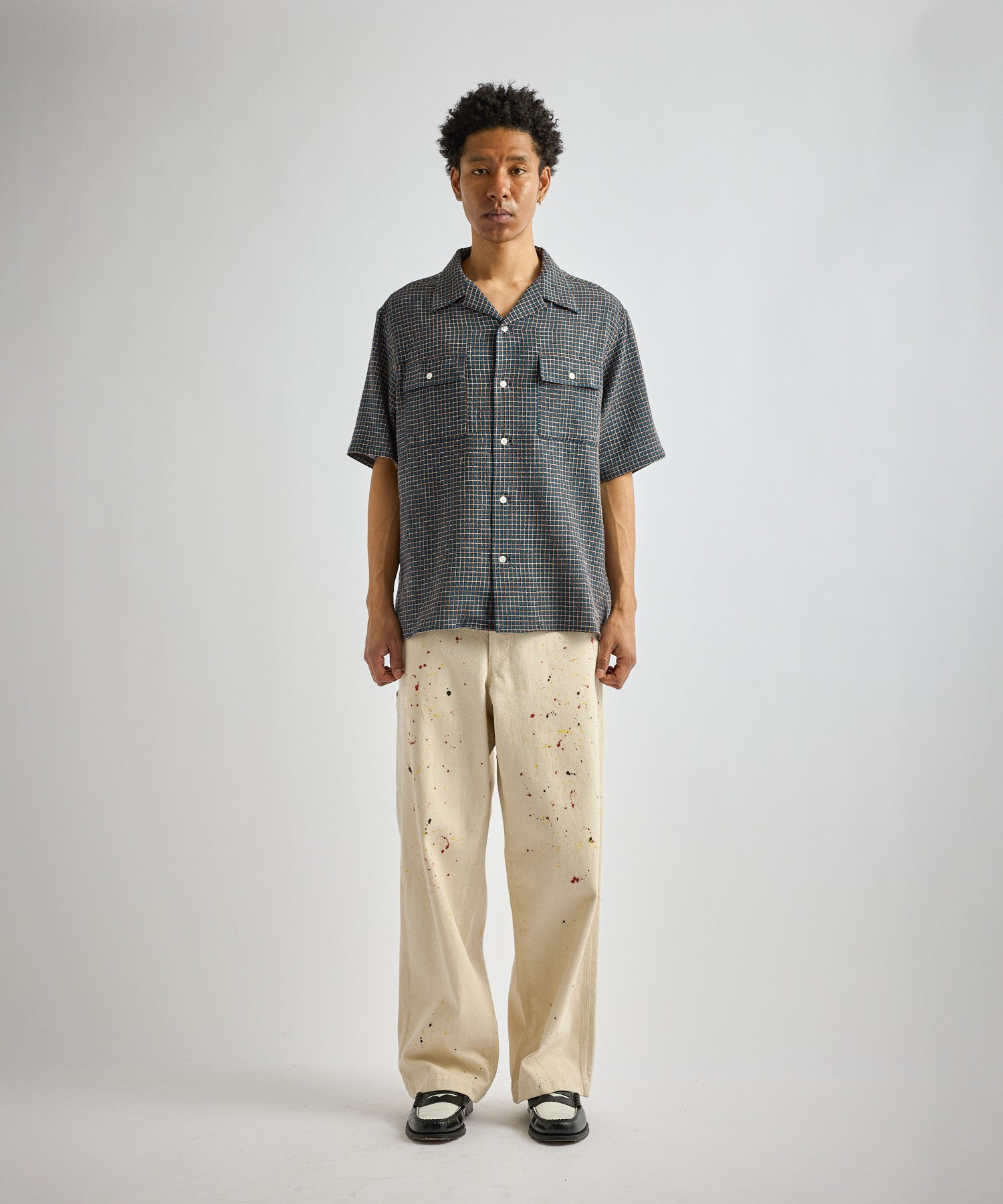 Saturdays NYC Hester Palaka Shirt in Blue