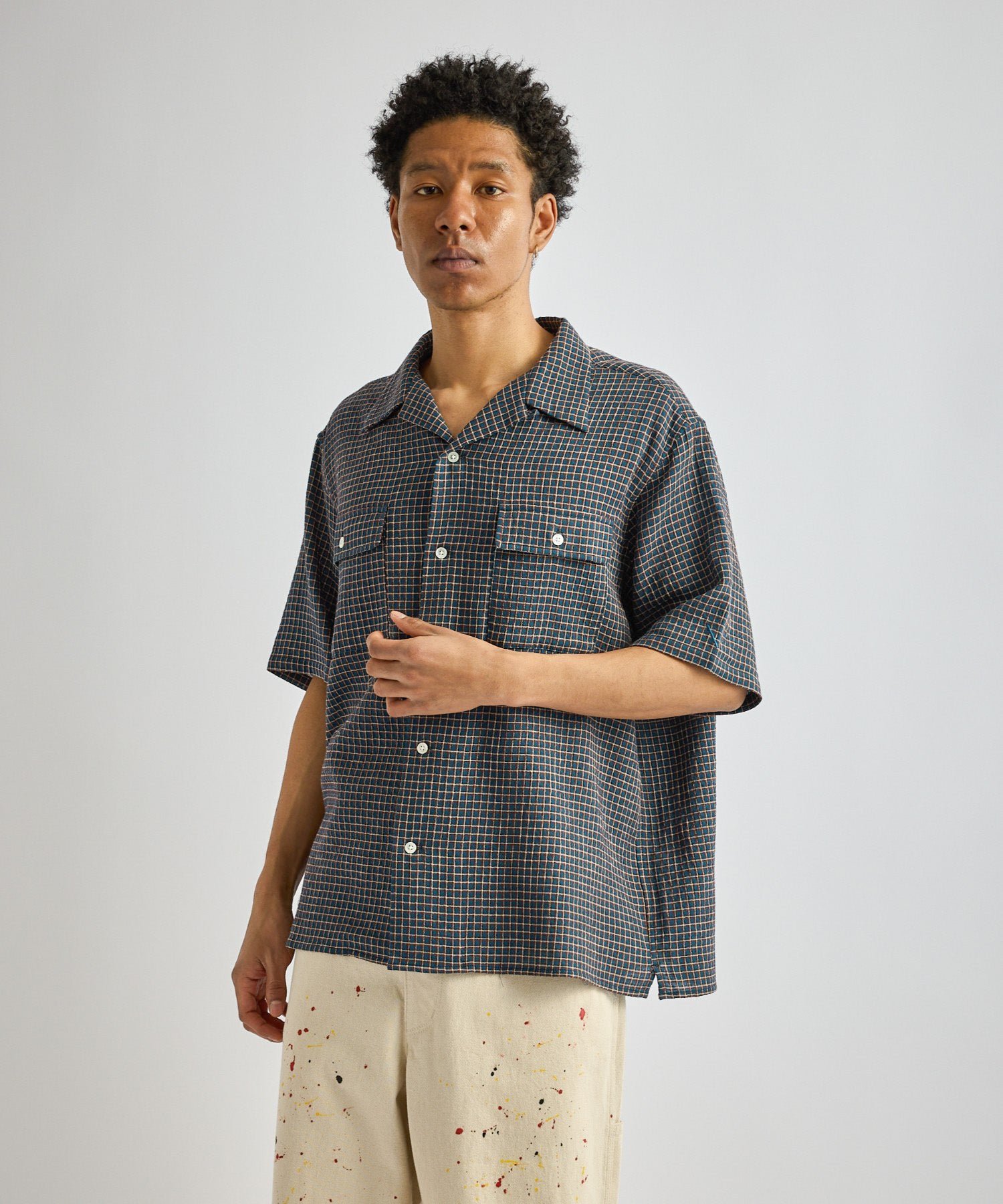 Saturdays NYC Hester Palaka Shirt in Blue