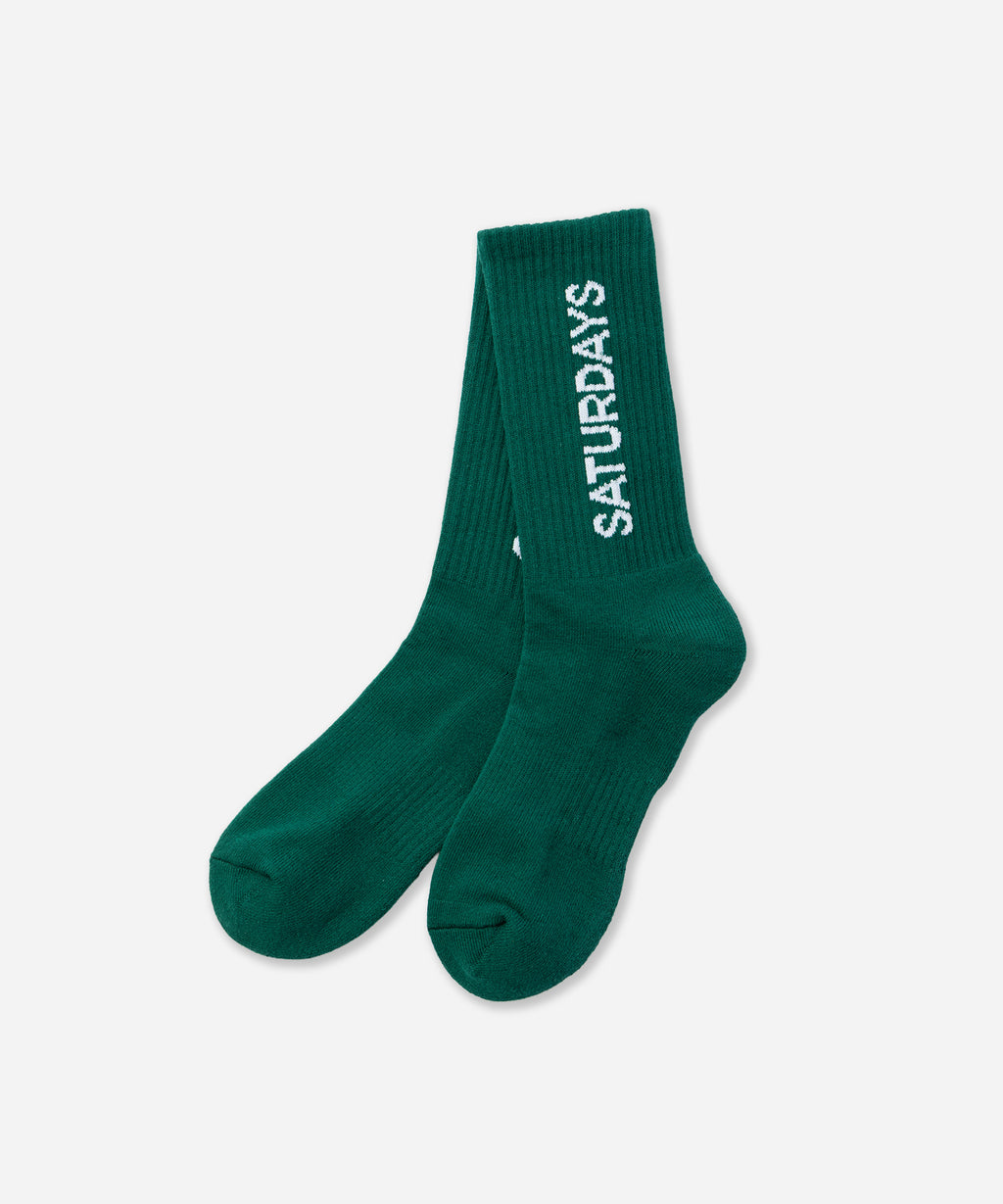 Saturdays NYC Logo Sock in Green