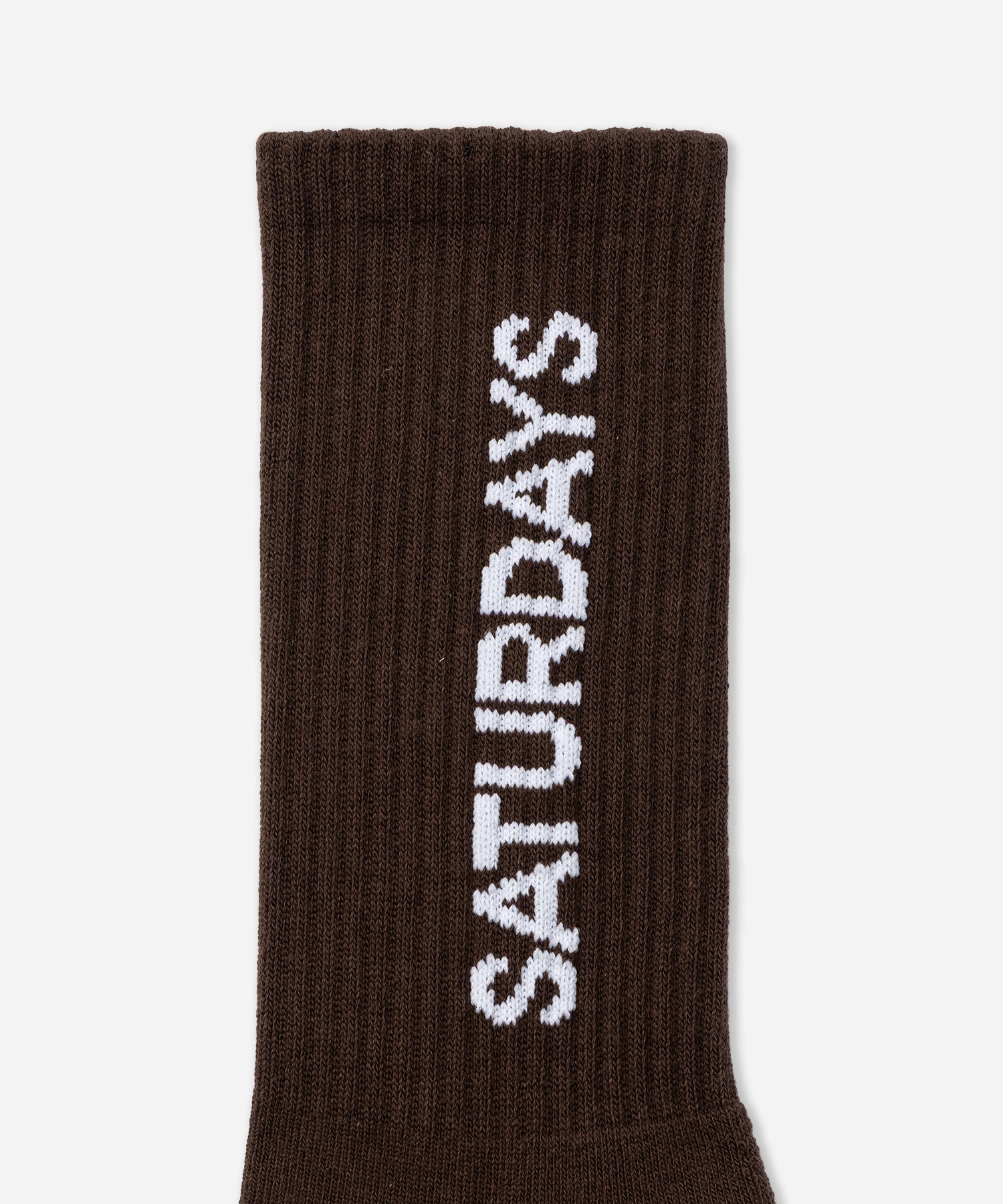 Saturdays NYC Logo Sock in Dark Brown
