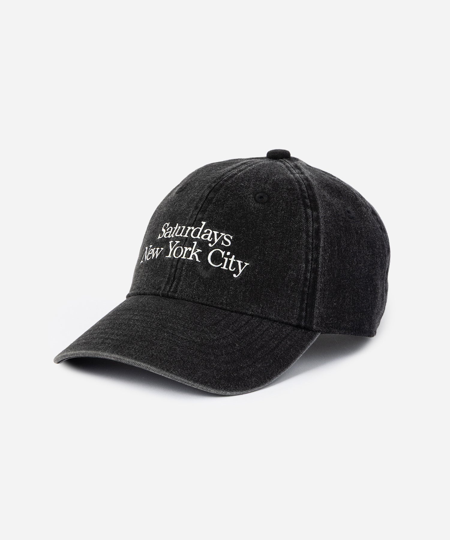 Saturdays NYC Abie Pigment Dyed Cap in Fade Black
