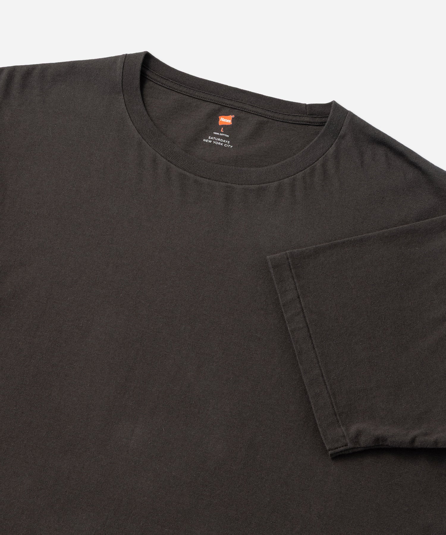 Saturdays NYC Hanes x Saturdays NYC Washed Cotton Tees 2-Pack in White / Faded Black