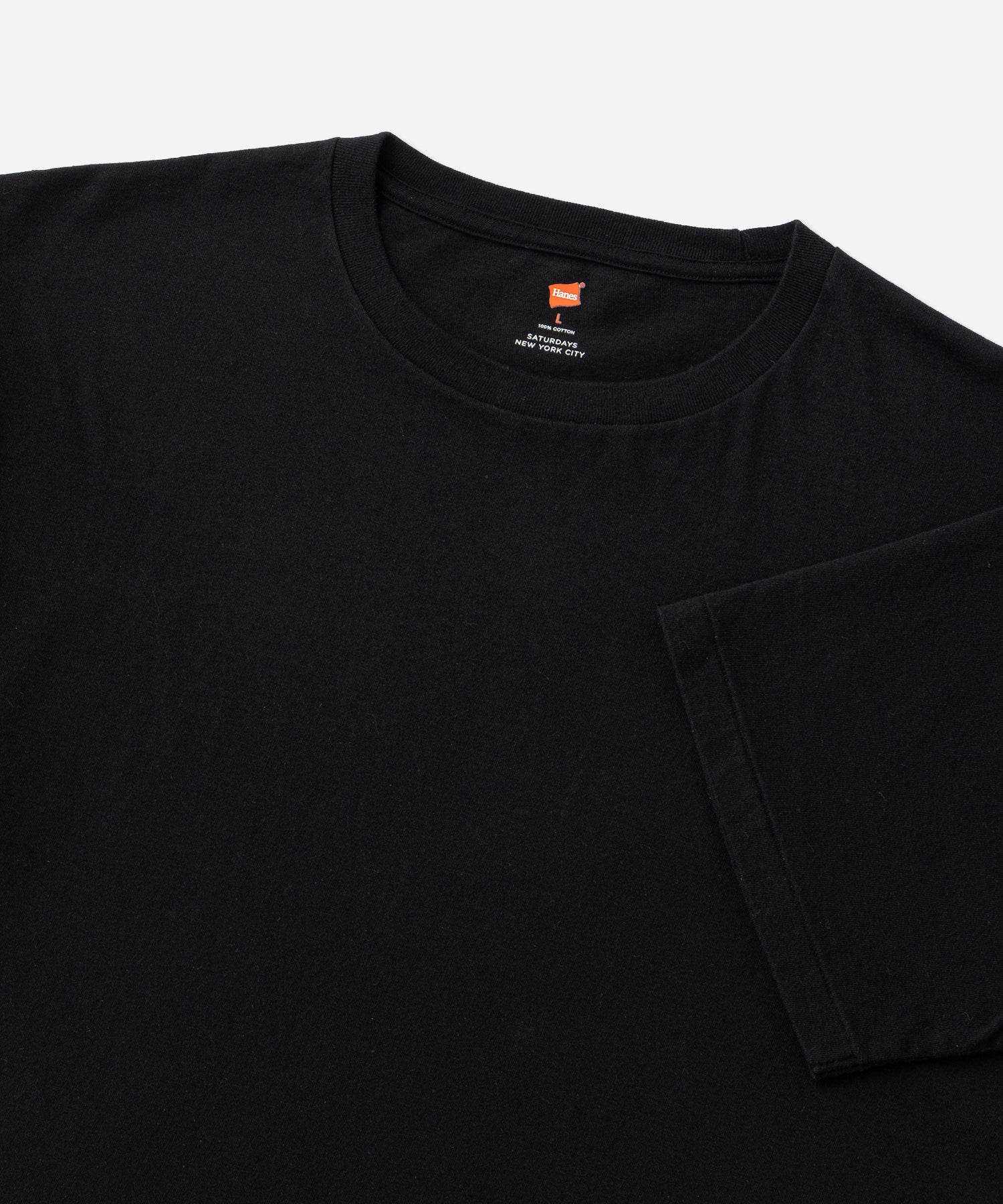 Saturdays NYC Hanes x Saturdays NYC Washed Cotton Tees 2-Pack in Black / Faded Black