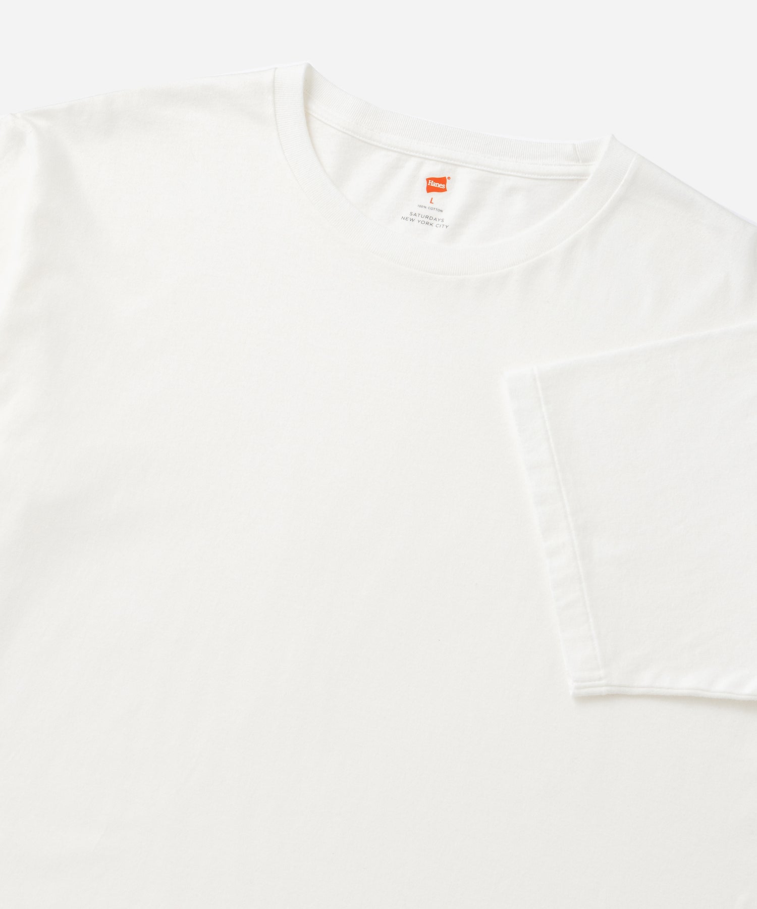 Saturdays NYC Hanes x Saturdays NYC Washed Cotton Tees 2-Pack in White / Faded Black