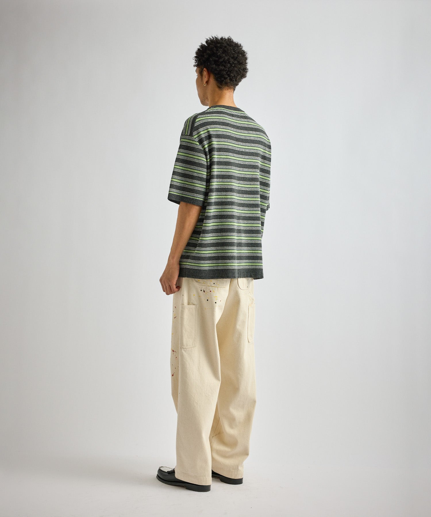 Saturdays NYC Pacho Stripe Knit Top in Black Sub