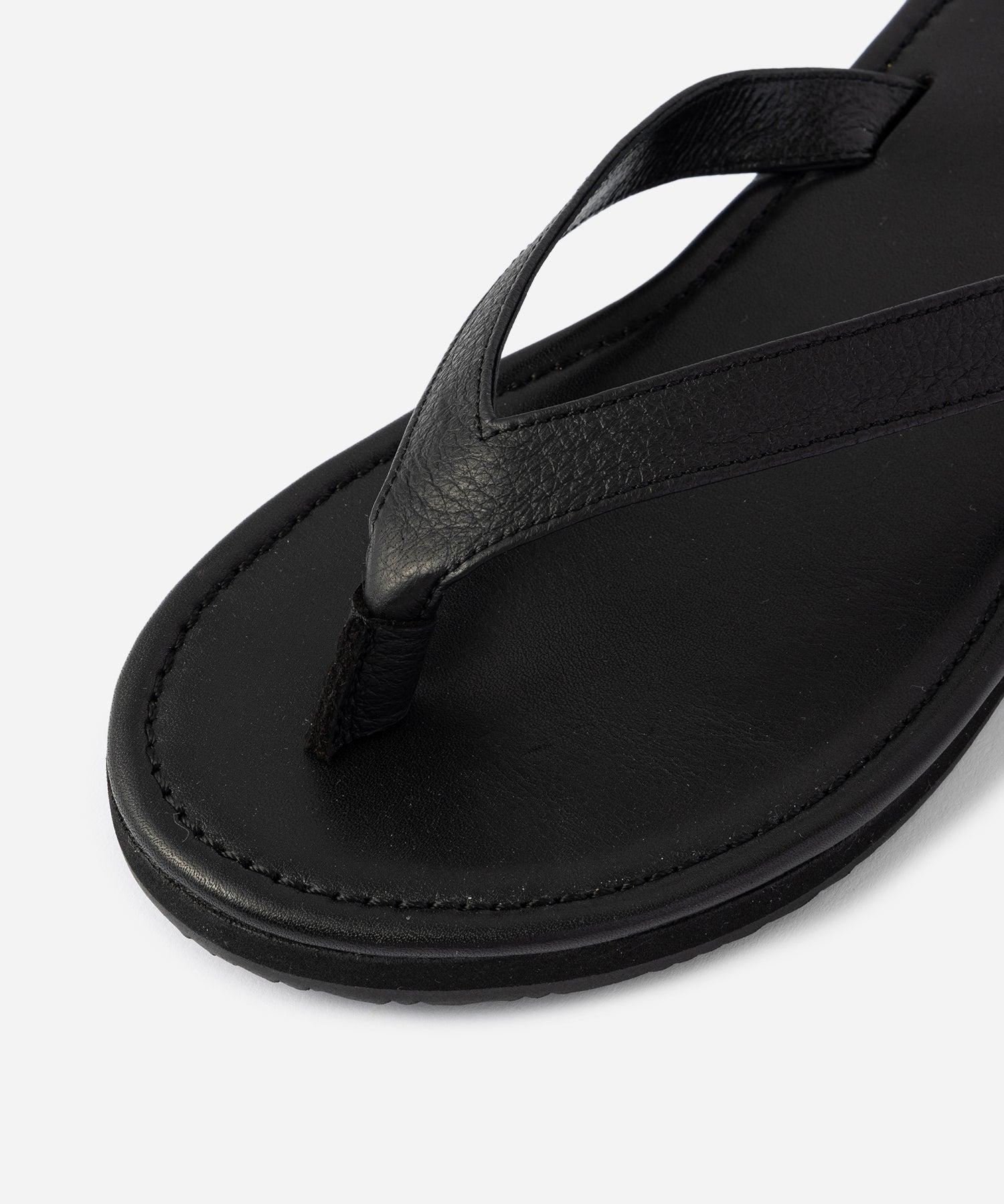 Saturdays NYC Beach Leather Sandal in Black