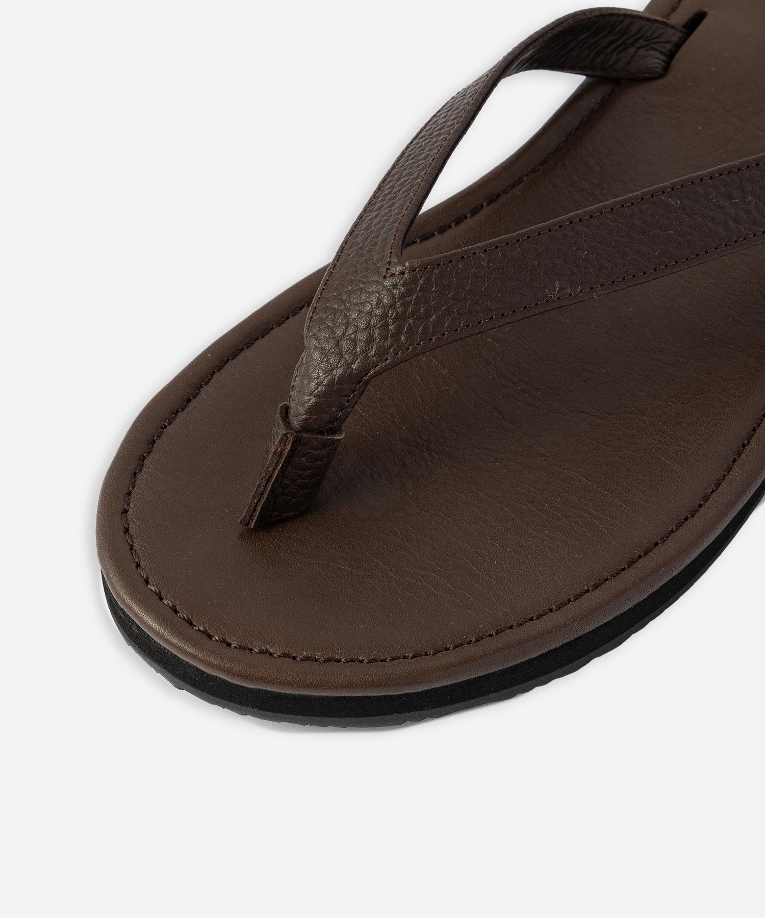 Saturdays NYC Beach Leather Sandal in Dark Brown