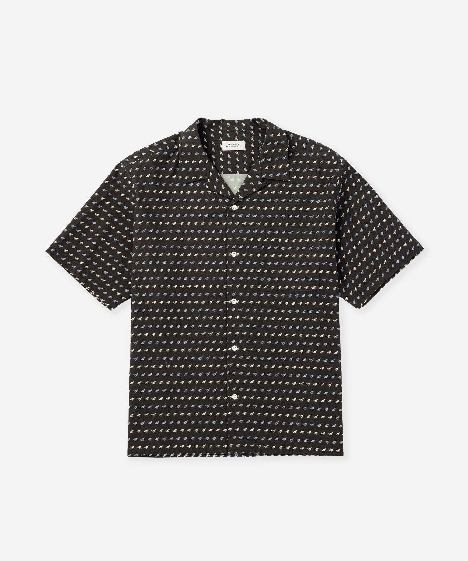 Saturdays NYC Canty Sailboat Shirt in Navy