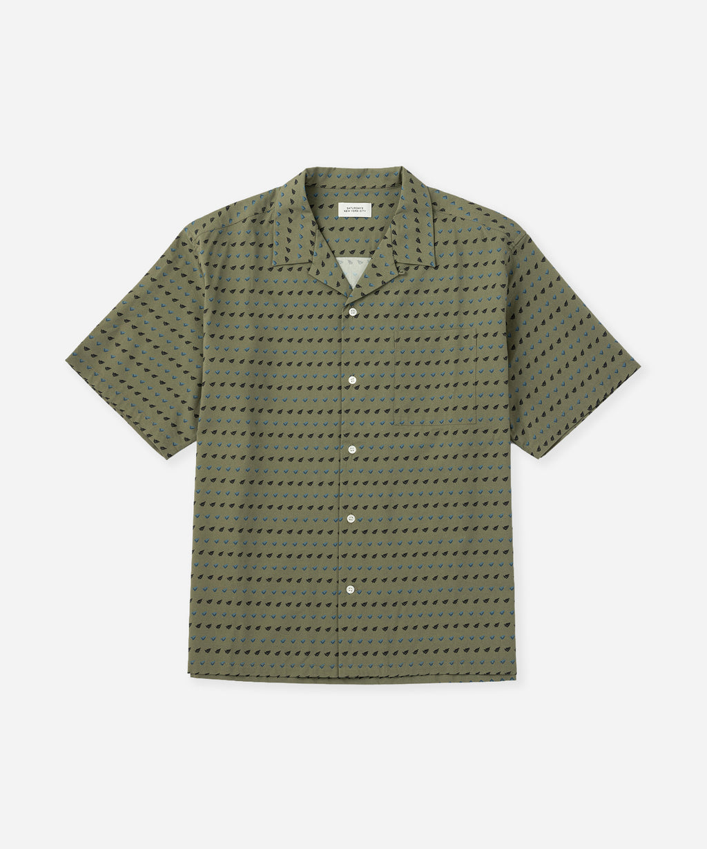 Saturdays NYC Canty Sailboat Shirt in Beige