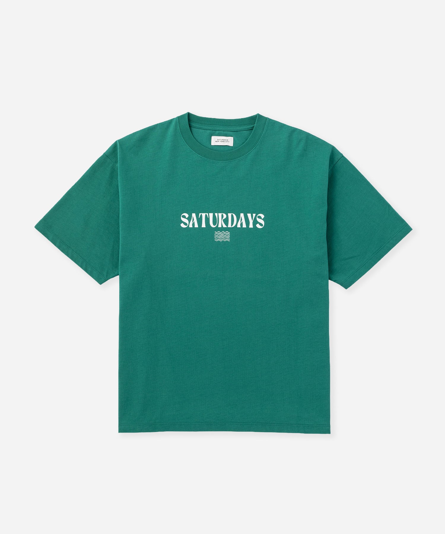 Saturdays NYC Ripples Relaxed Tee in Light Green