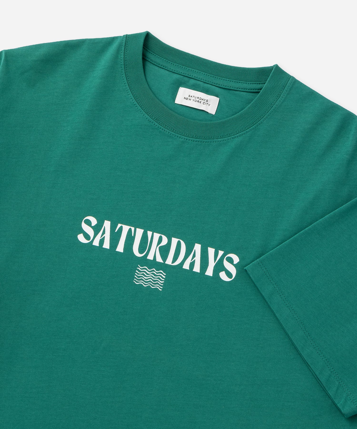 Saturdays NYC Ripples Relaxed Tee in Light Green