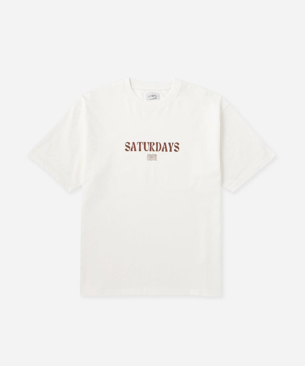 Saturdays NYC Ripples Relaxed Tee in White