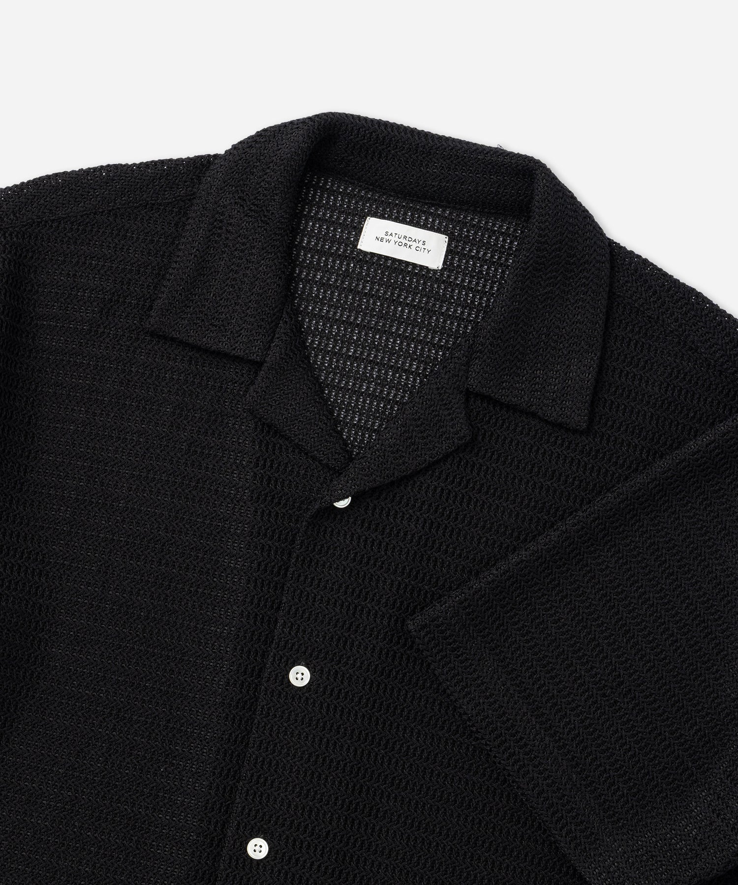 Saturdays NYC Canty Lace Shirt in Black