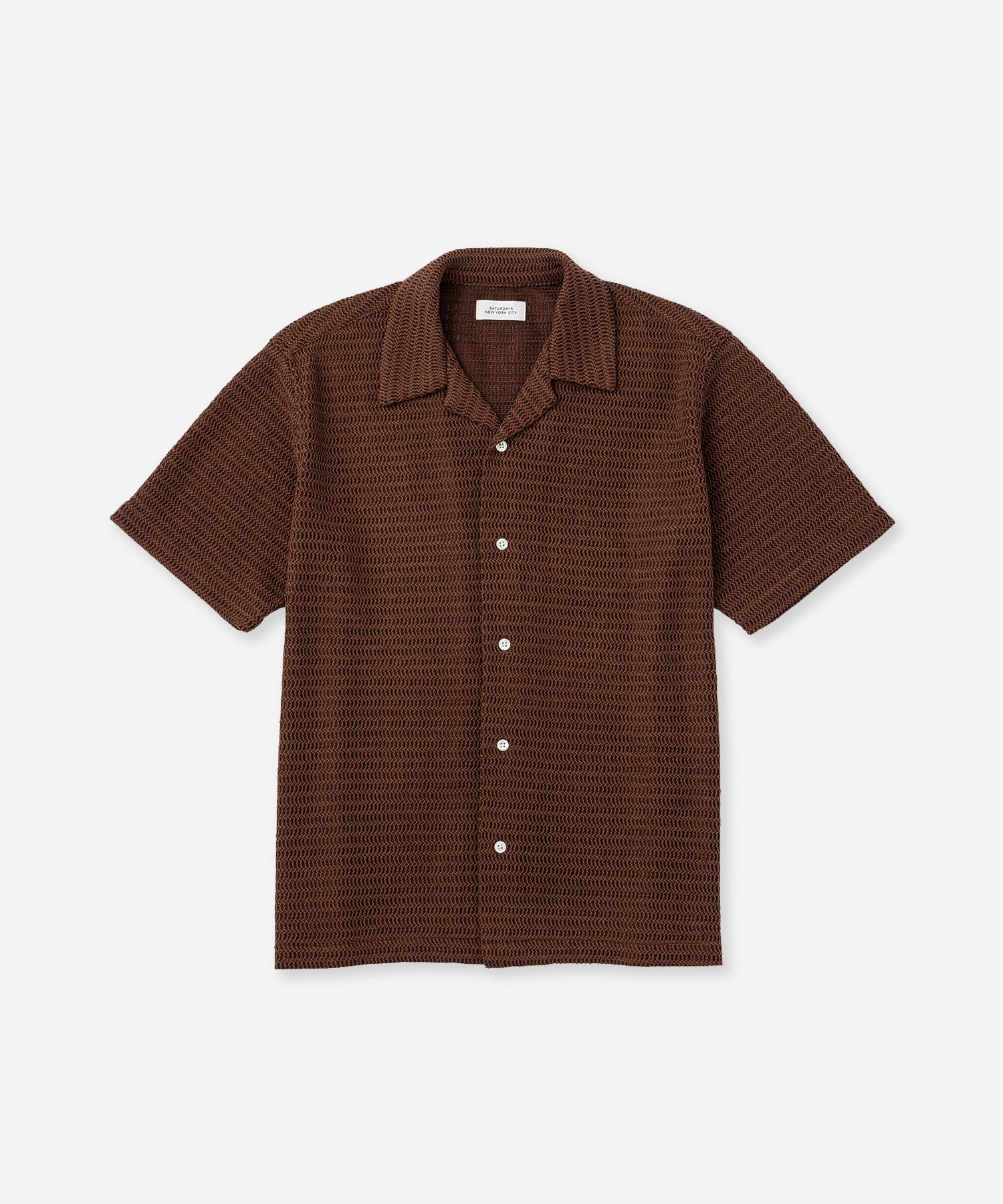 Saturdays NYC Canty Lace Shirt in Dark Brown