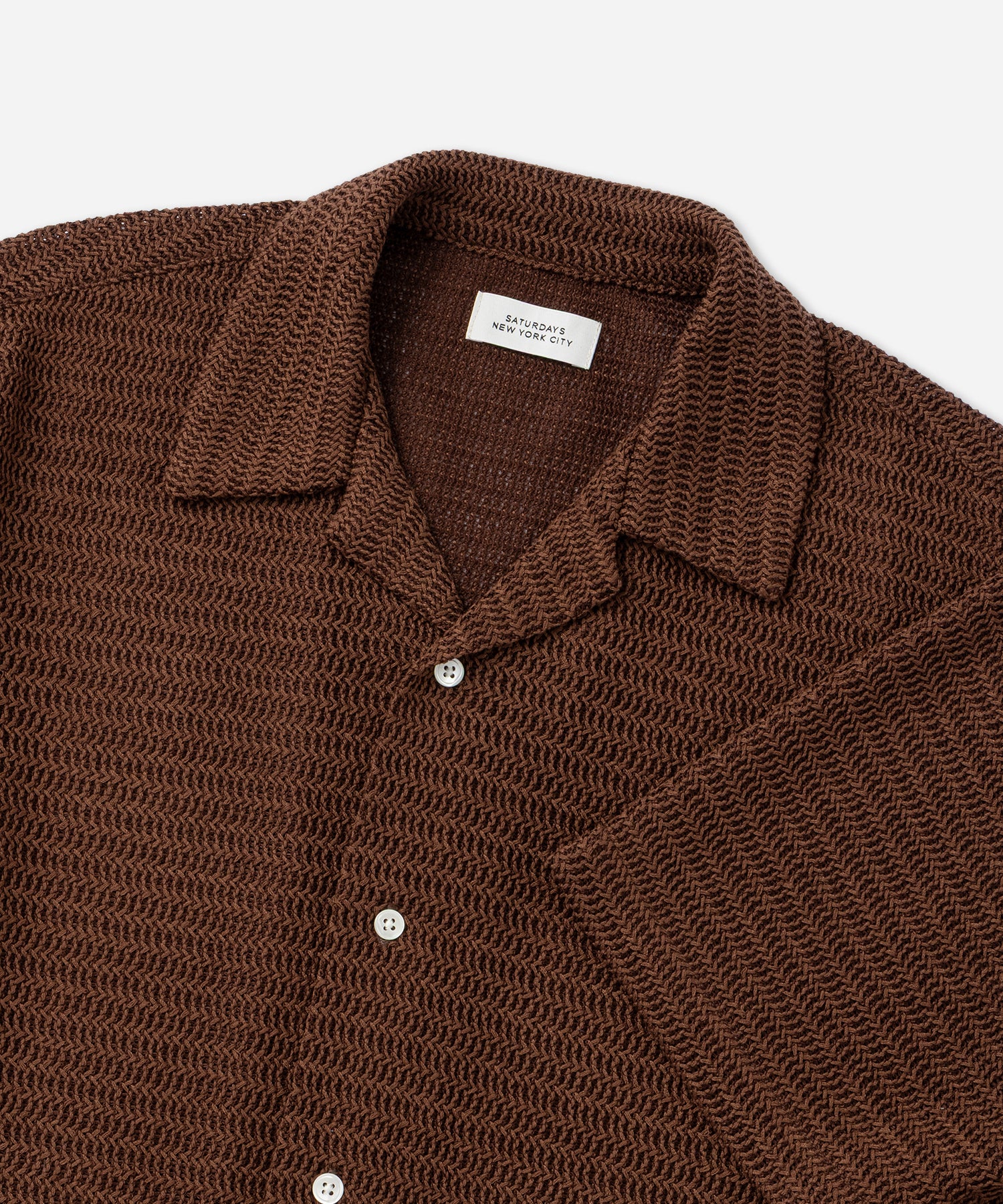 Saturdays NYC Canty Lace Shirt in Dark Brown