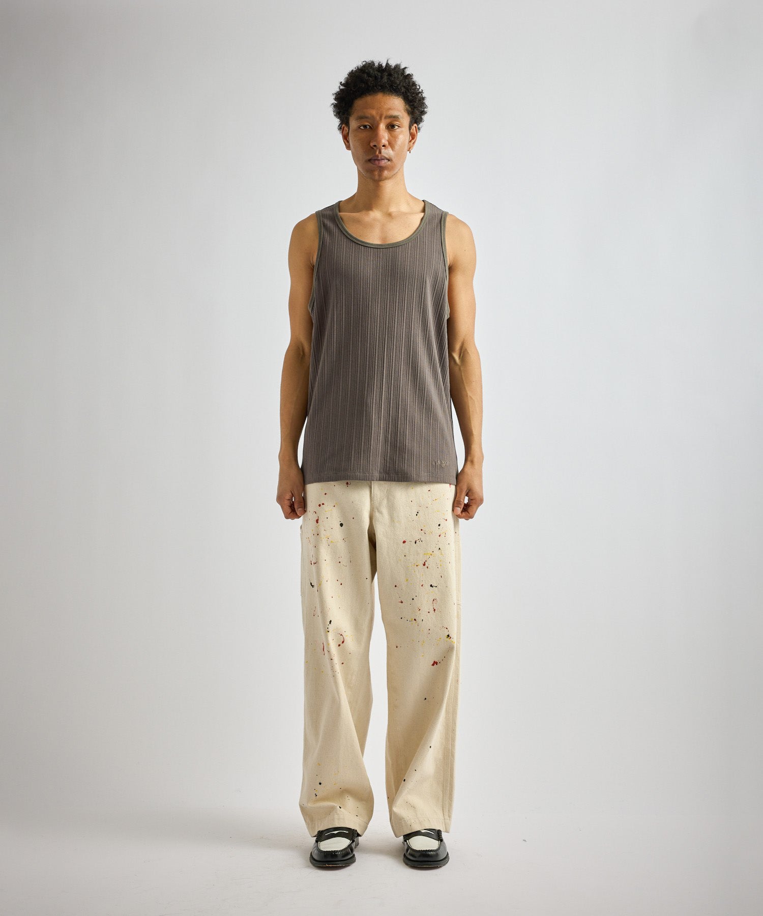 Saturdays NYC Venice Rib Tank in Charcoal