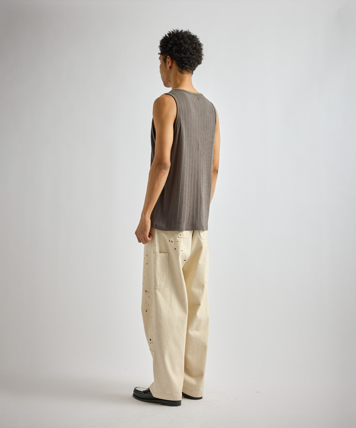 Saturdays NYC Venice Rib Tank in Charcoal