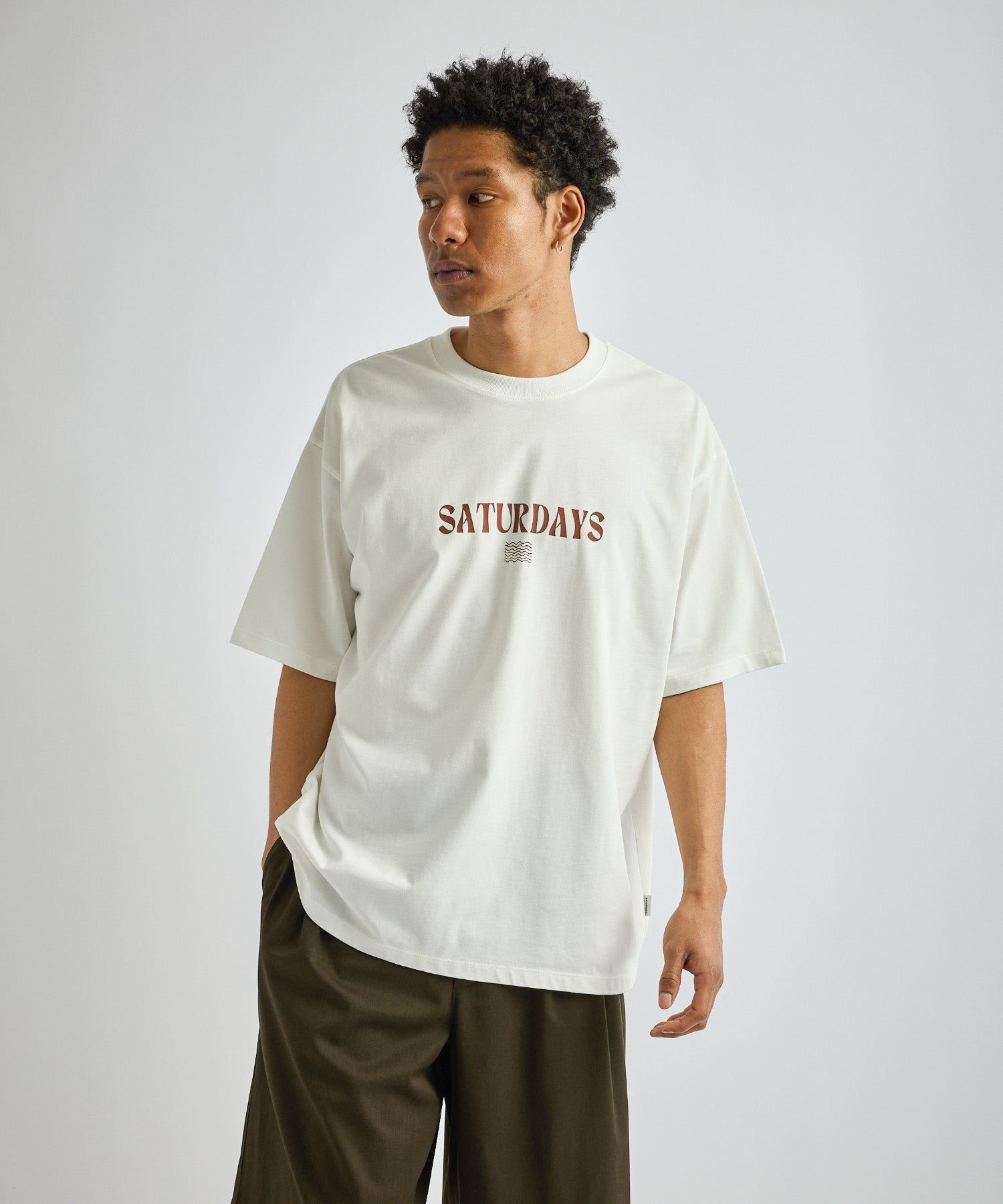 Saturdays NYC Ripples Relaxed Tee in White