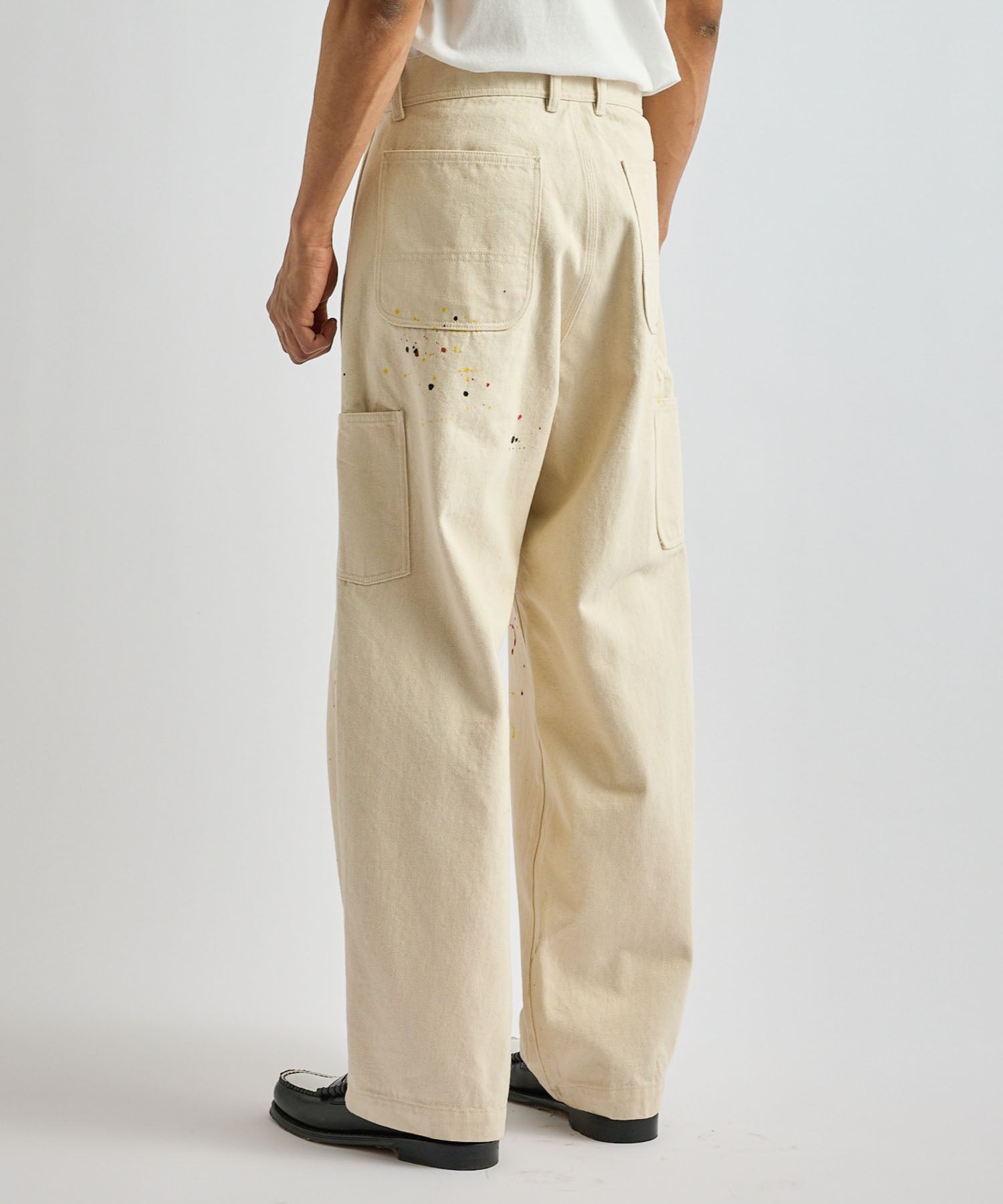 Saturdays NYC Morris Wide Leg Painter Pant in Ivory