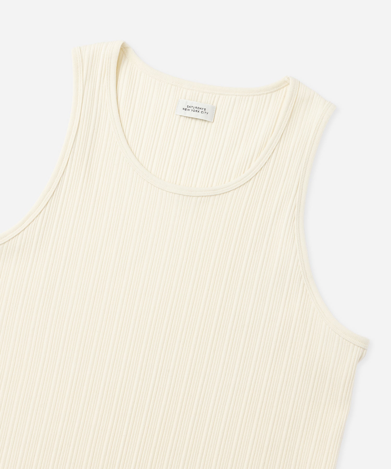 Saturdays NYC Venice Rib Tank in Ivory