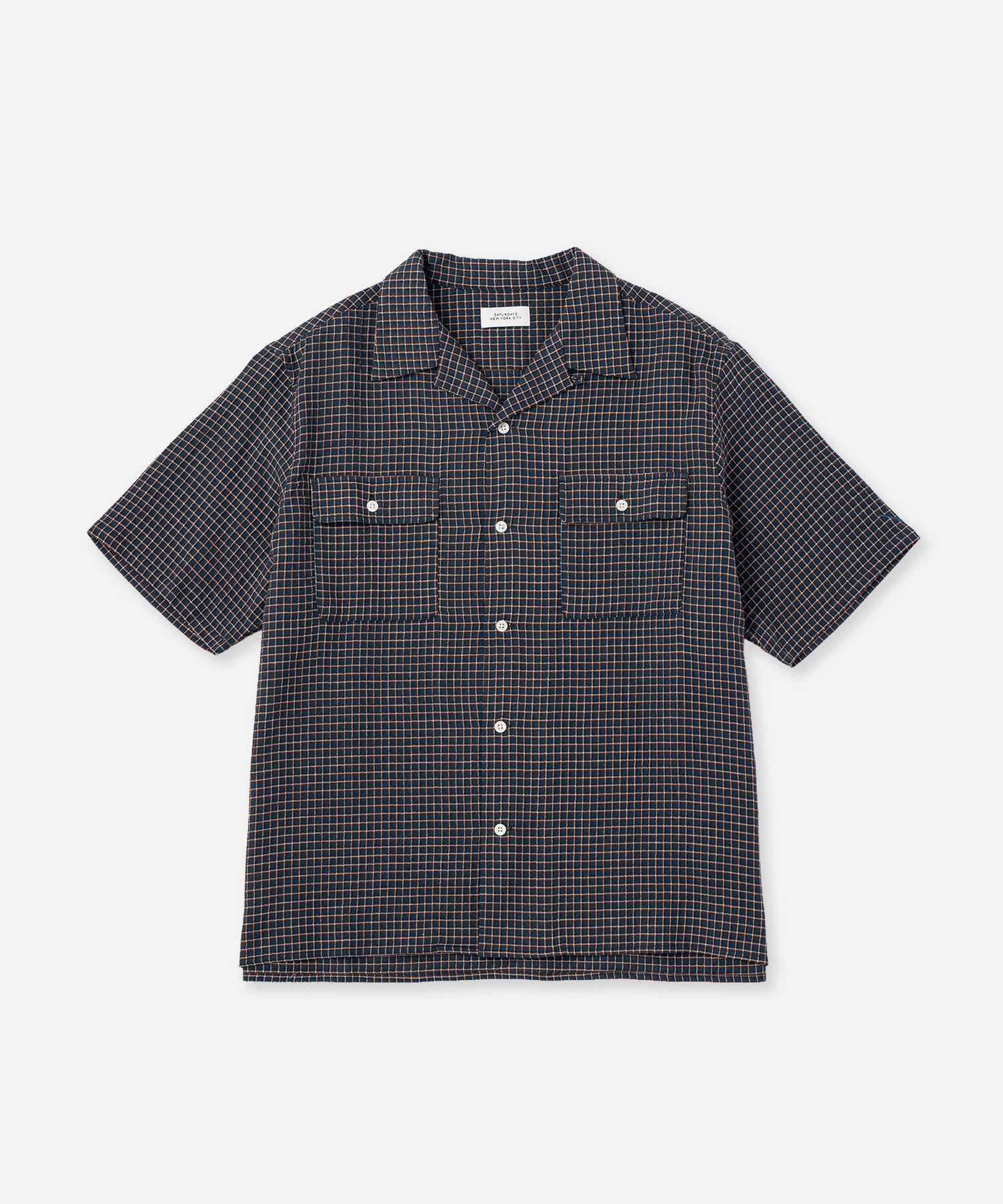 Saturdays NYC Hester Palaka Shirt in Blue