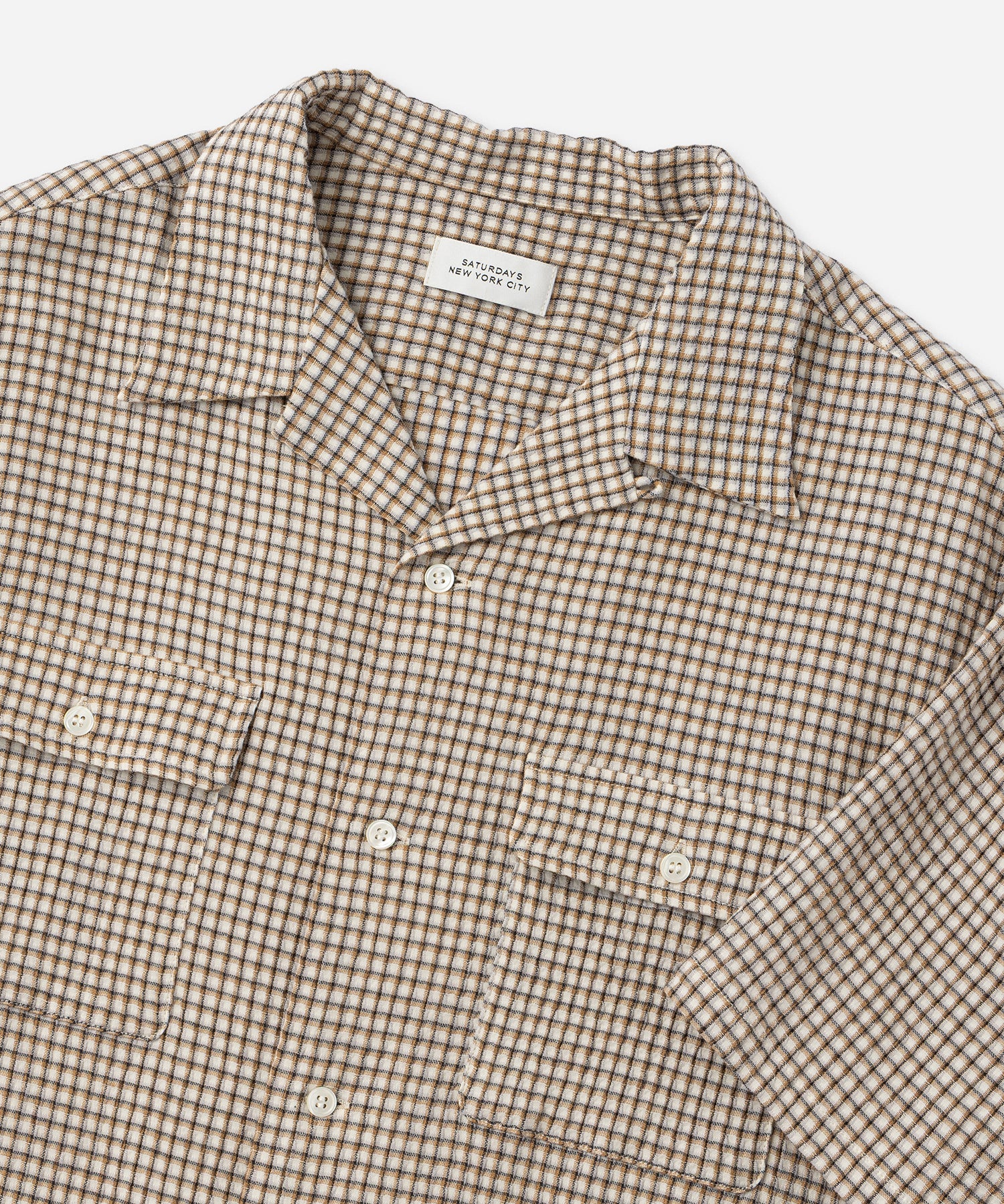 Saturdays NYC Hester Palaka Shirt in Ivory