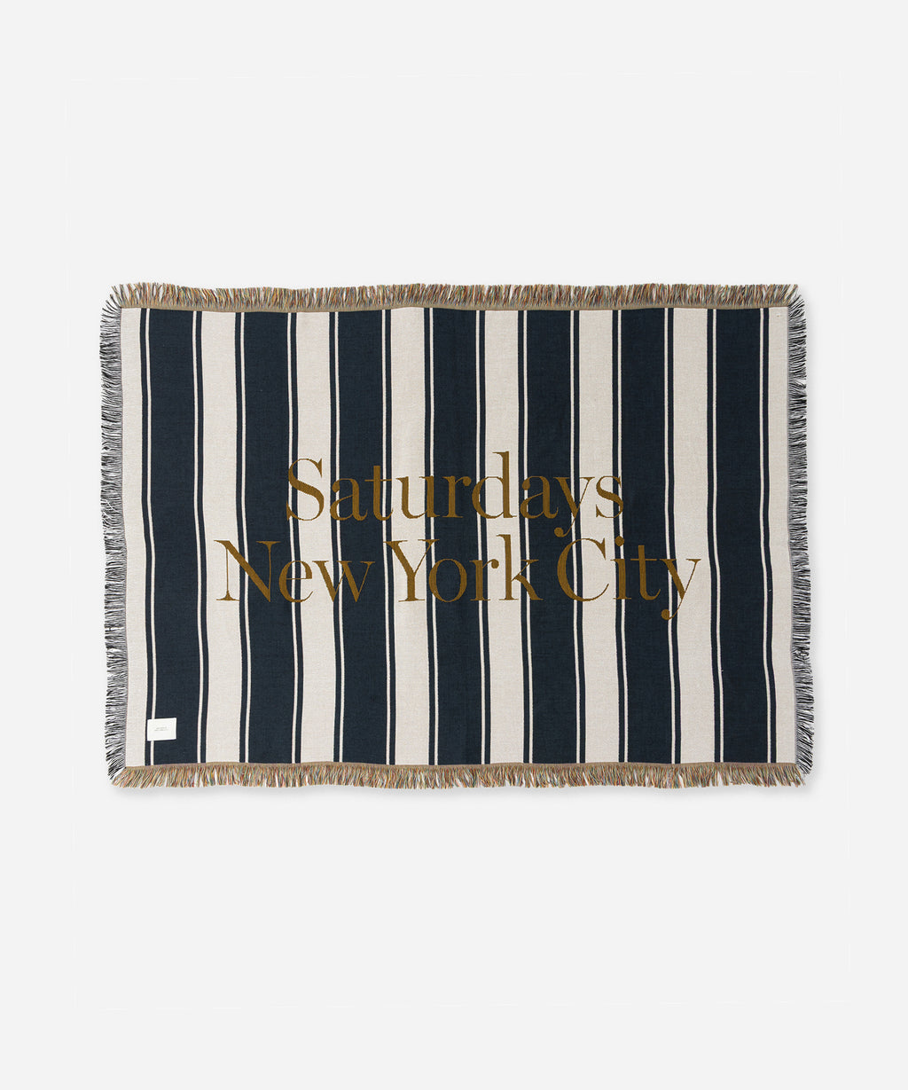 Saturdays NYC Stripe Beach Throw in Blue