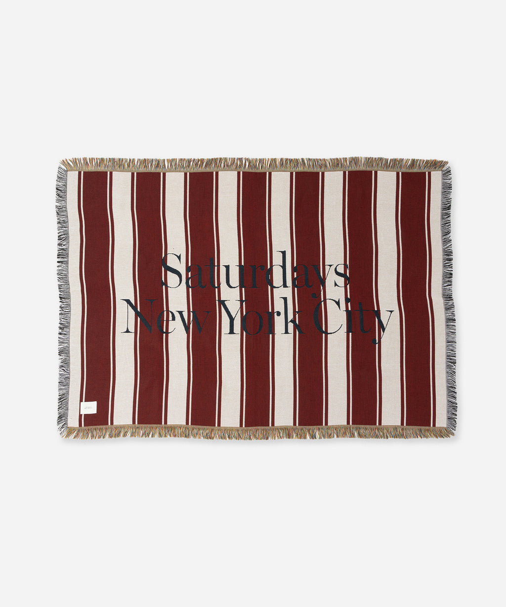Saturdays NYC Stripe Beach Throw in Wine