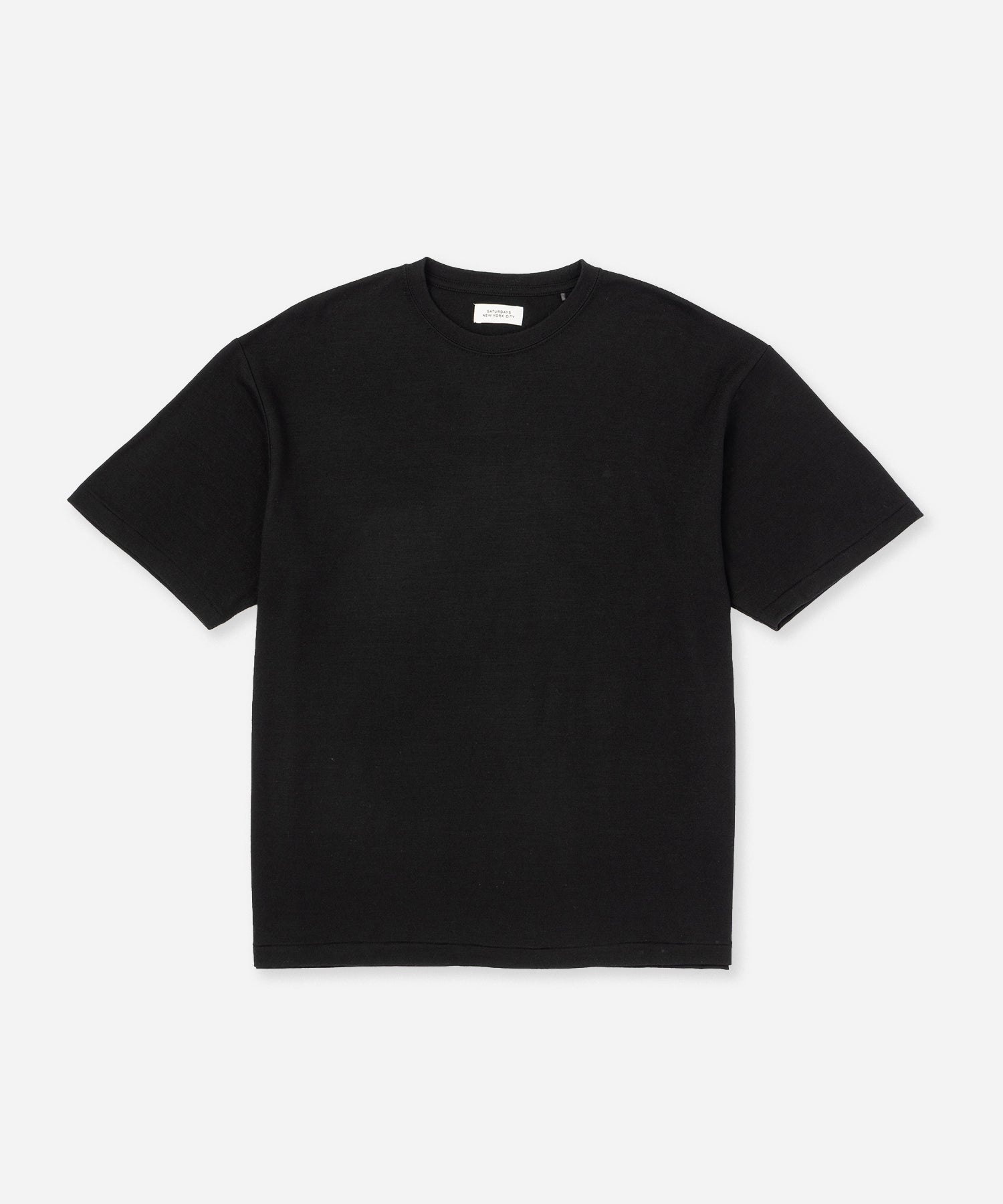 Saturdays NYC Brandon Relaxed Wool Tee in Black