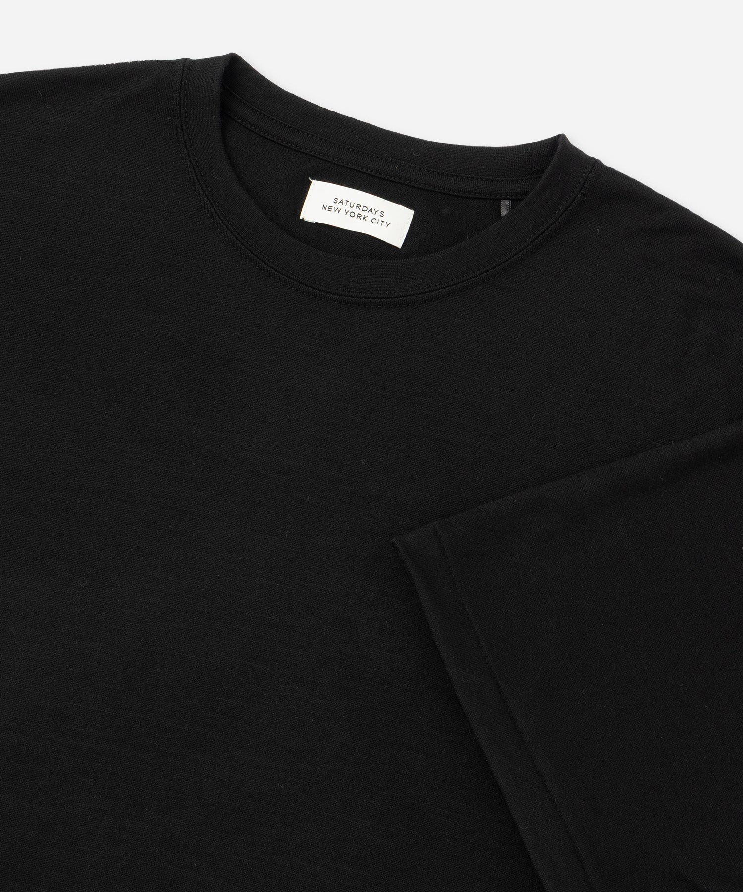 Saturdays NYC Brandon Relaxed Wool Tee in Black