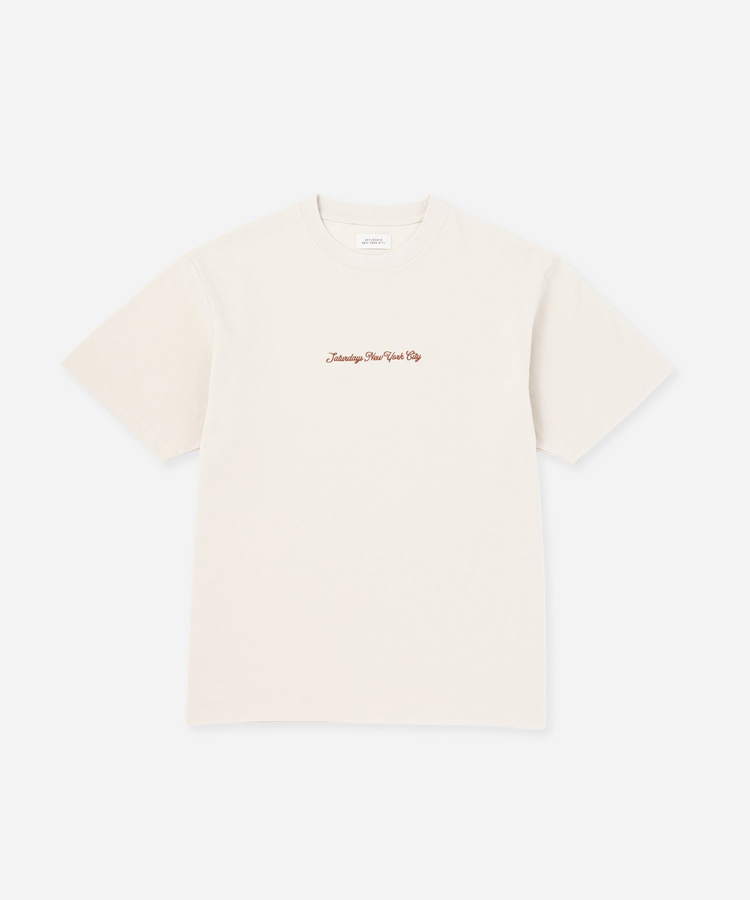 Saturdays NYC Pique Logo Standard Tee in Ivory