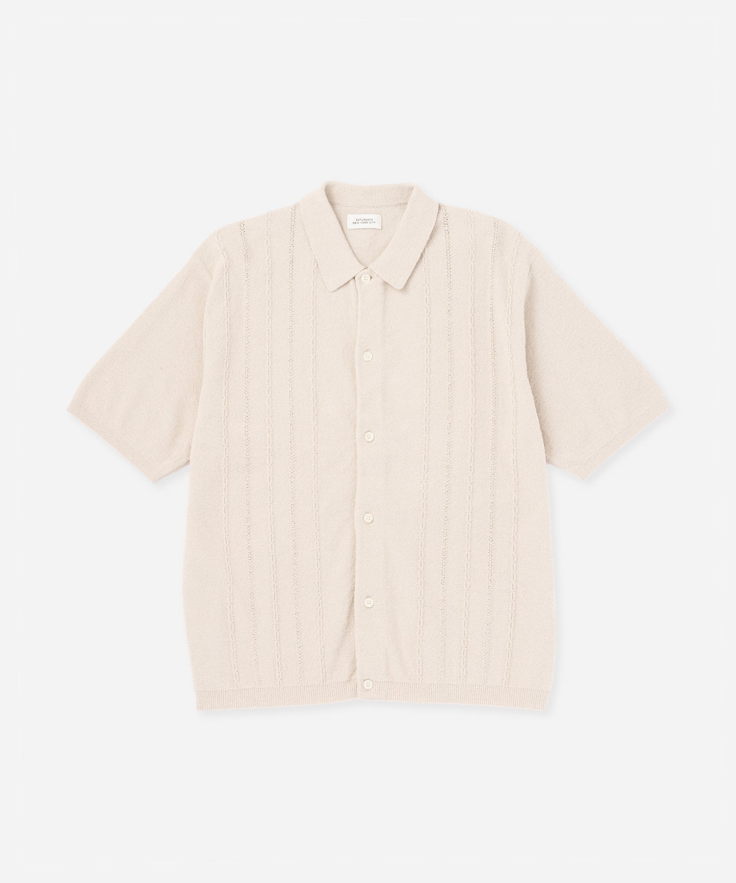 Saturdays NYC Kenneth Knit Shirt in Ivory