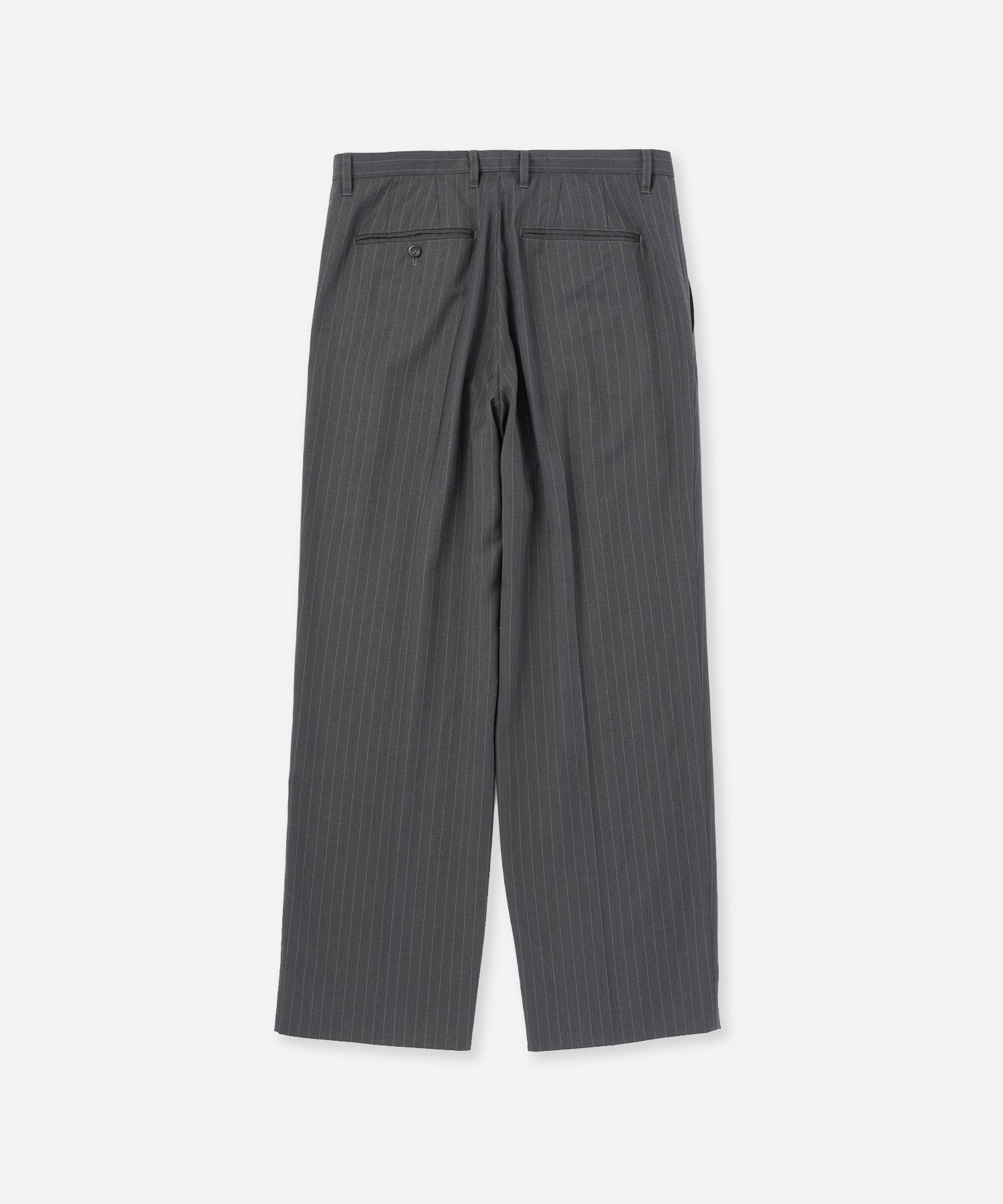 Saturdays NYC George Herringbone Stripe Two Tuck Pant in Gray