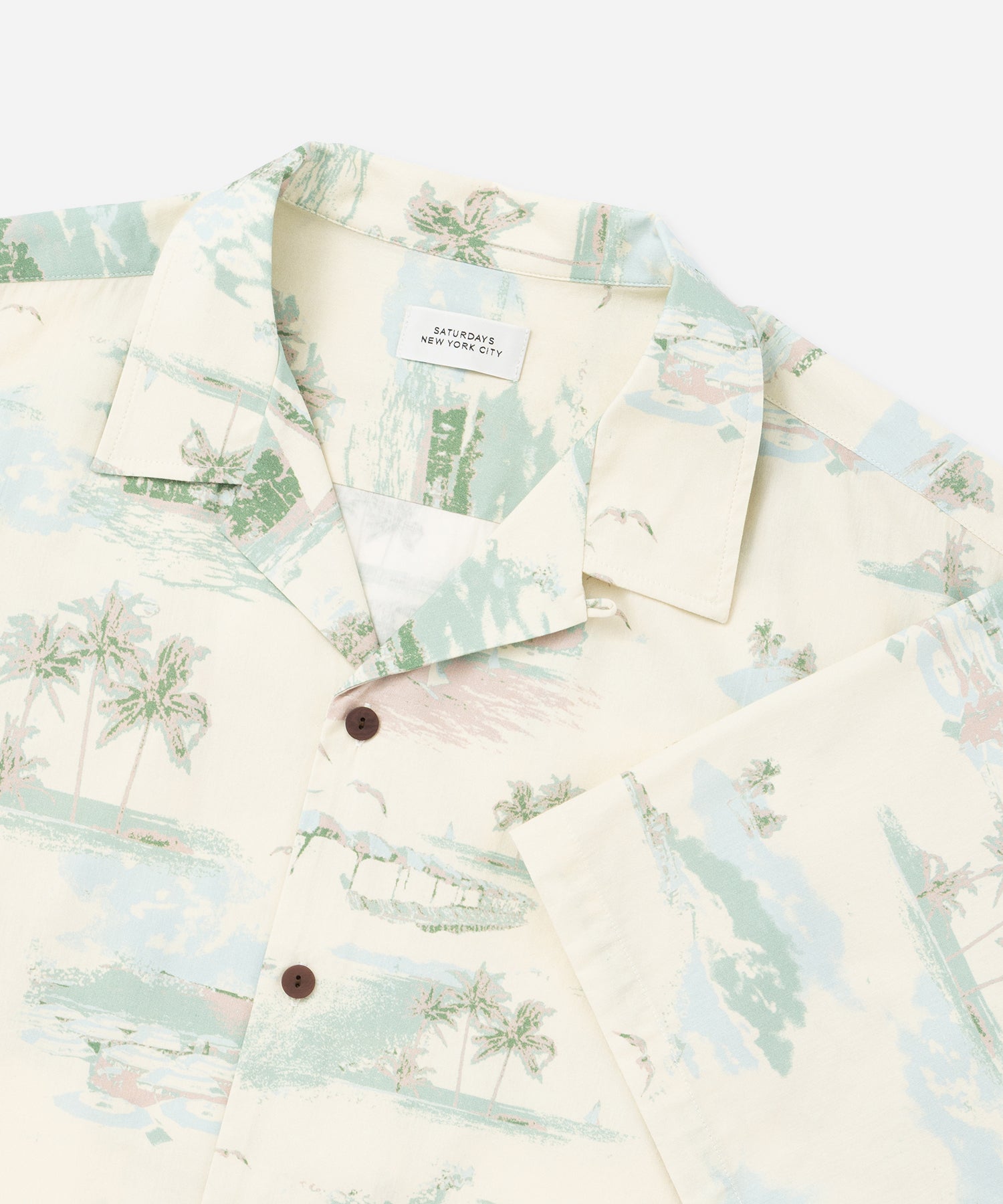 Saturdays NYC Canty Aloha Shirt in Ivory