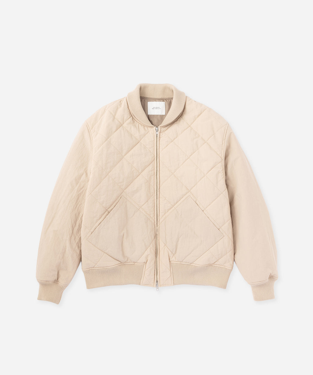 Saturdays NYC Haymarket Quilted Jacket in Beige