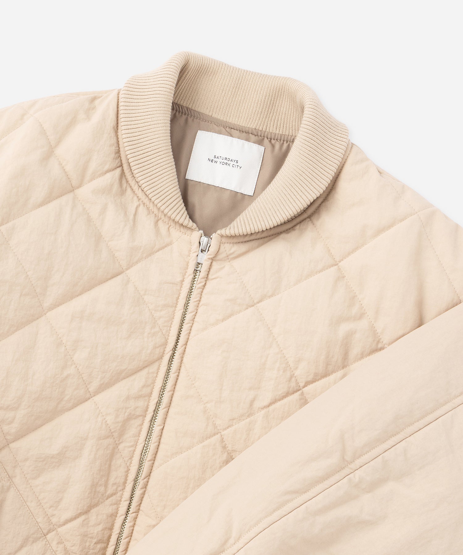 Saturdays NYC Haymarket Quilted Jacket in Beige